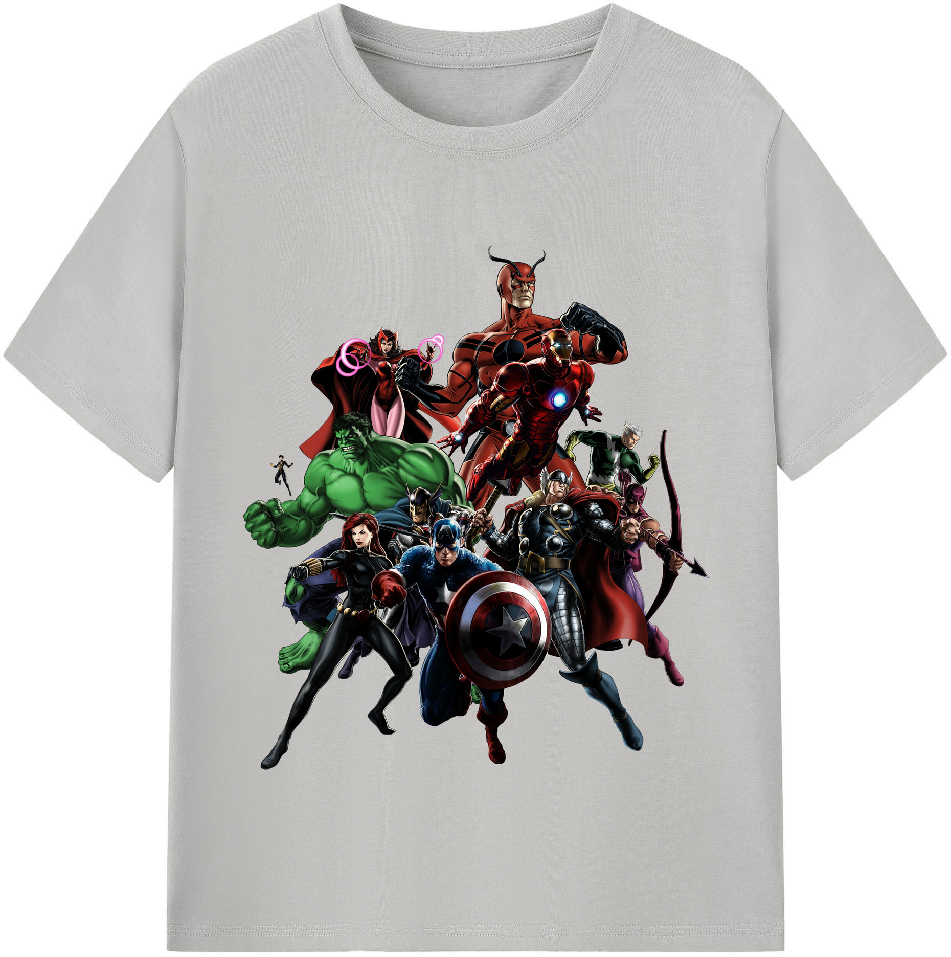 （画像用） アベンジャーズ The Avengers レディースカジュアルプリントTシャツ（綿100％）