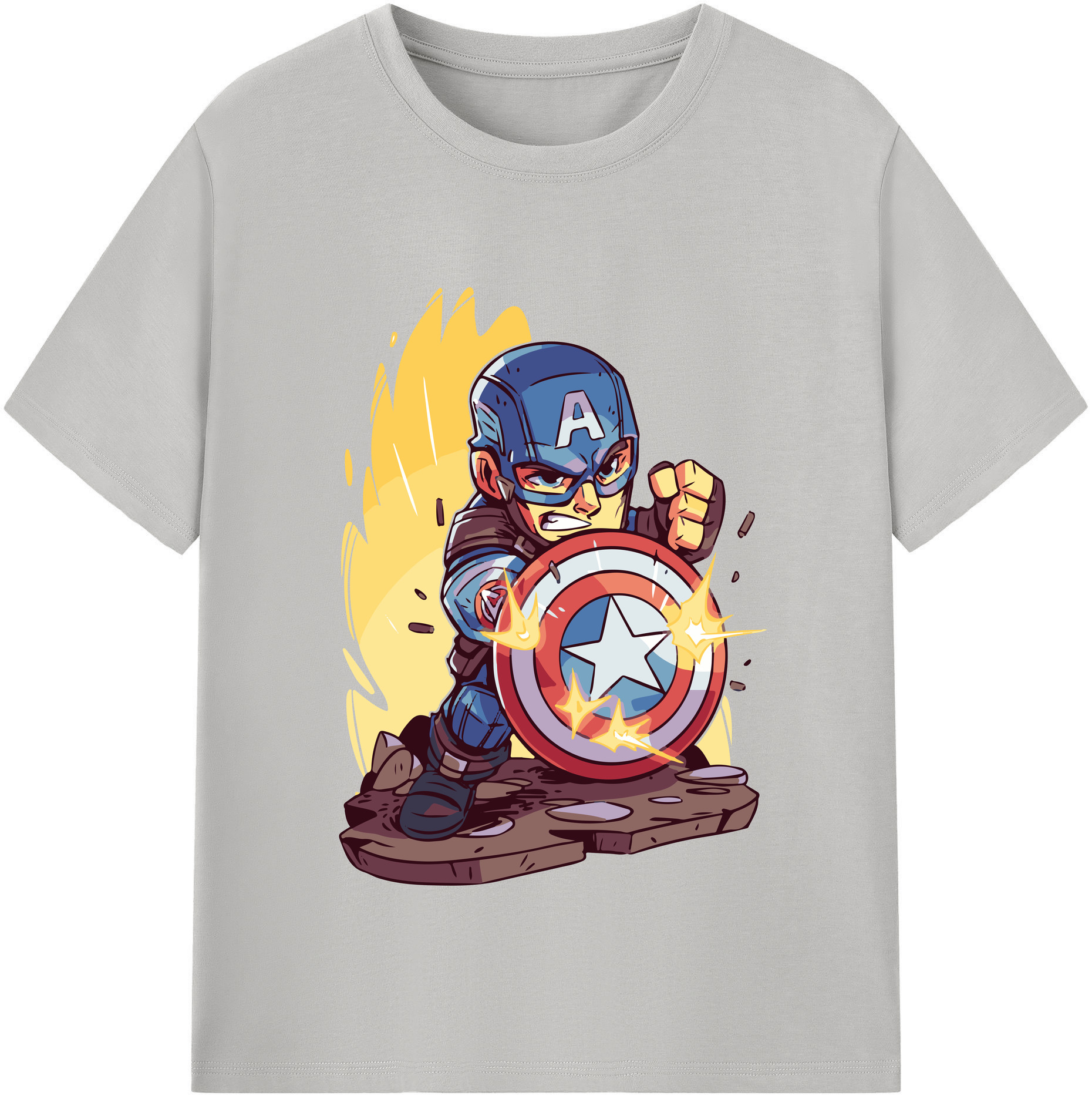 （画像用） アベンジャーズ The Avengers レディースカジュアルプリントTシャツ（綿100％）