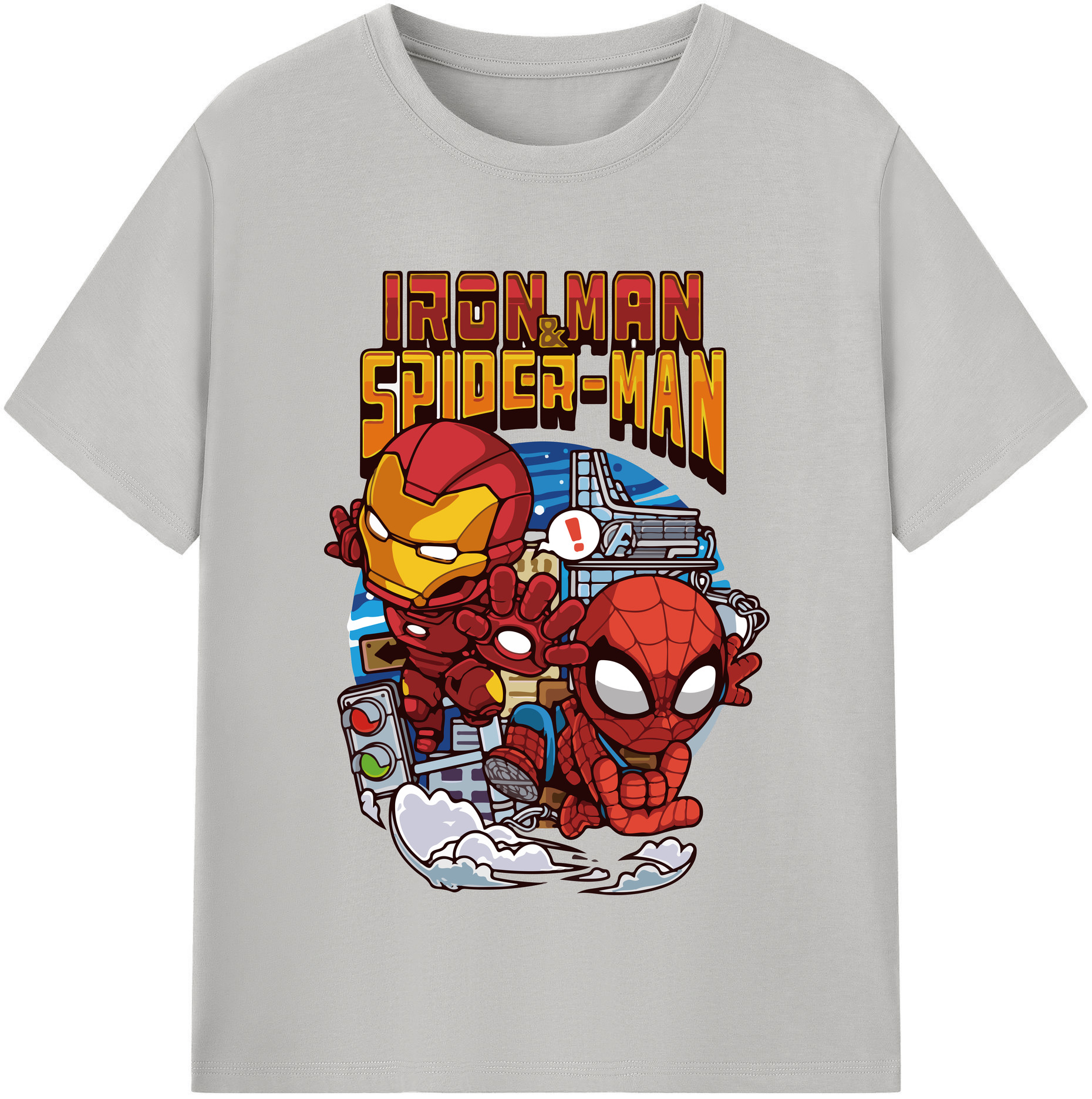 （画像用） アベンジャーズ The Avengers レディースカジュアルプリントTシャツ（綿100％）