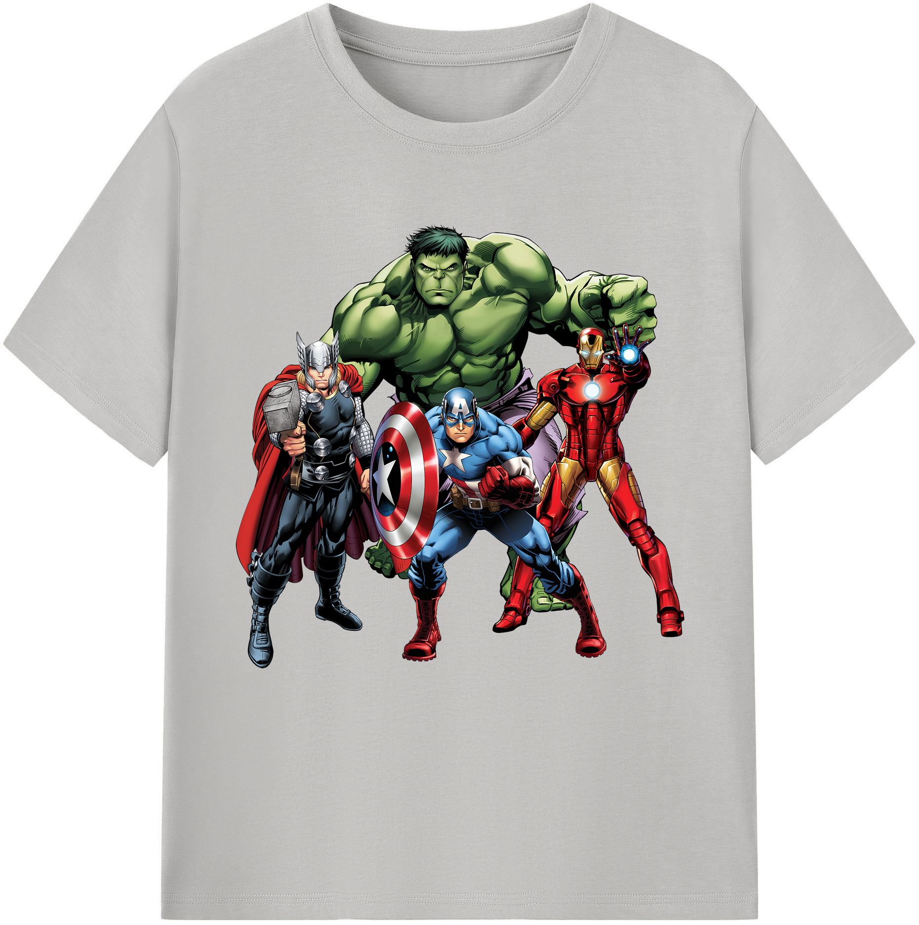 （画像用） アベンジャーズ The Avengers レディースカジュアルプリントTシャツ（綿100％）