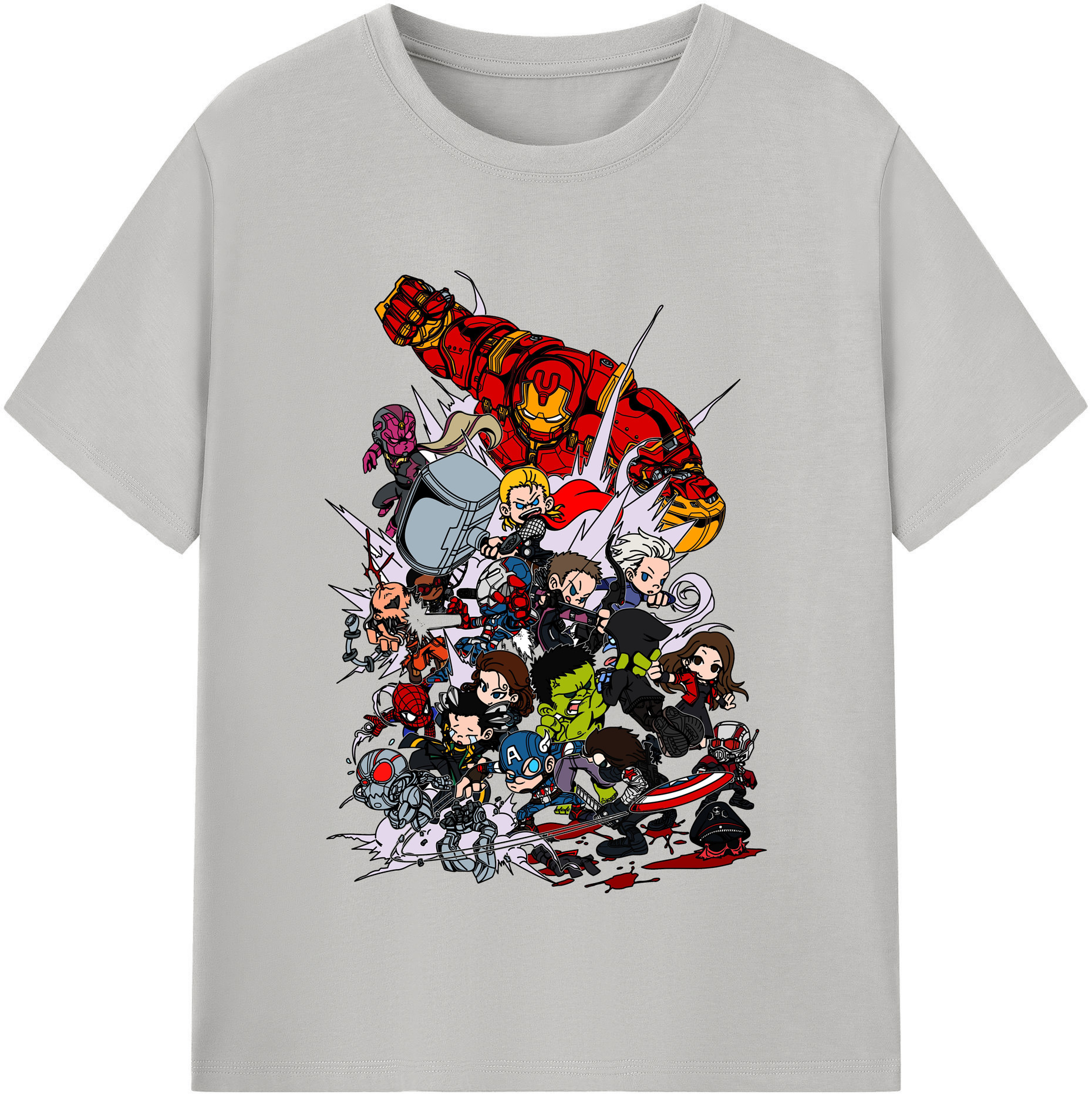 （画像用） アベンジャーズ The Avengers レディースカジュアルプリントTシャツ（綿100％）