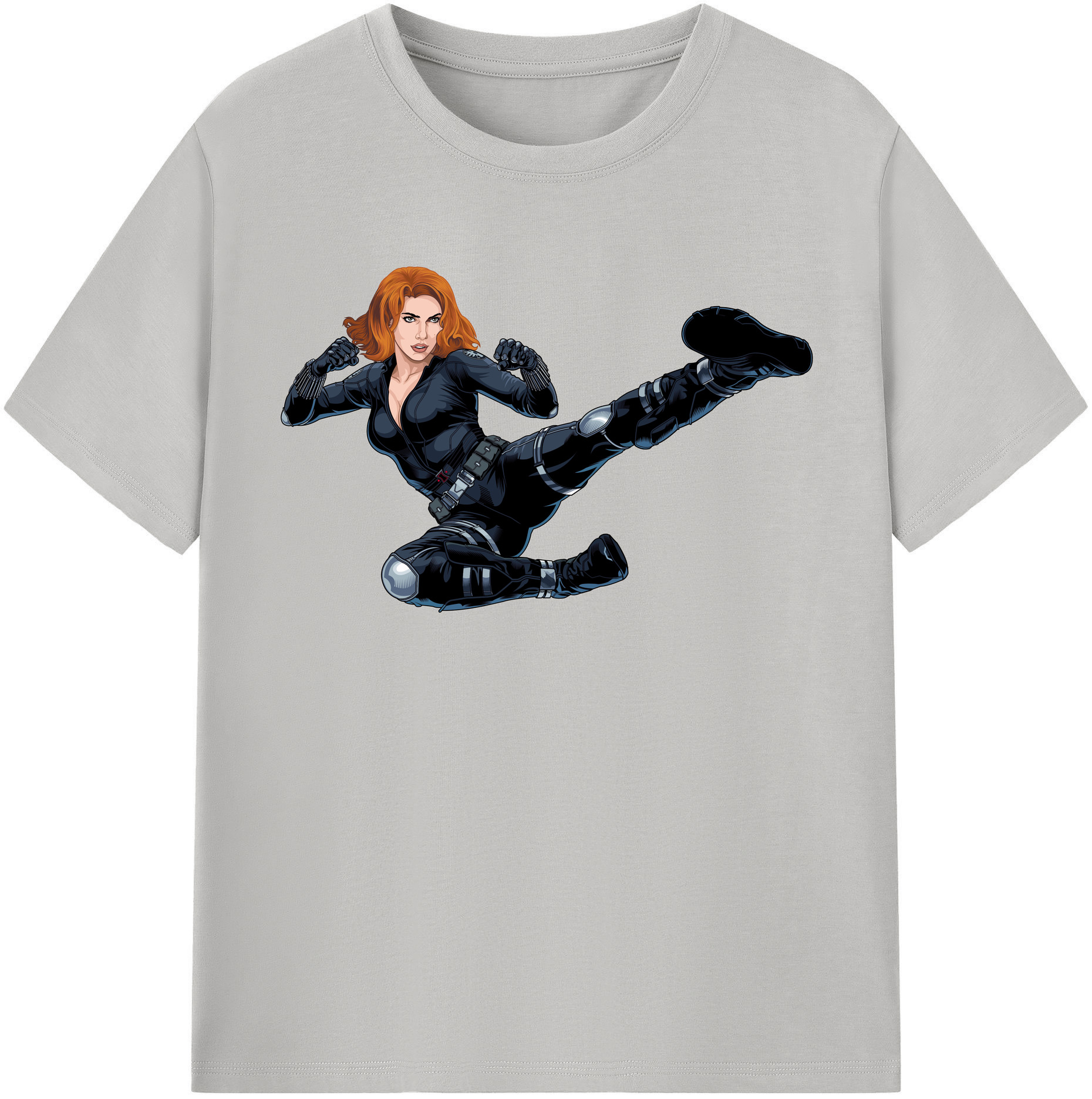 （画像用） アベンジャーズ The Avengers レディースカジュアルプリントTシャツ（綿100％）