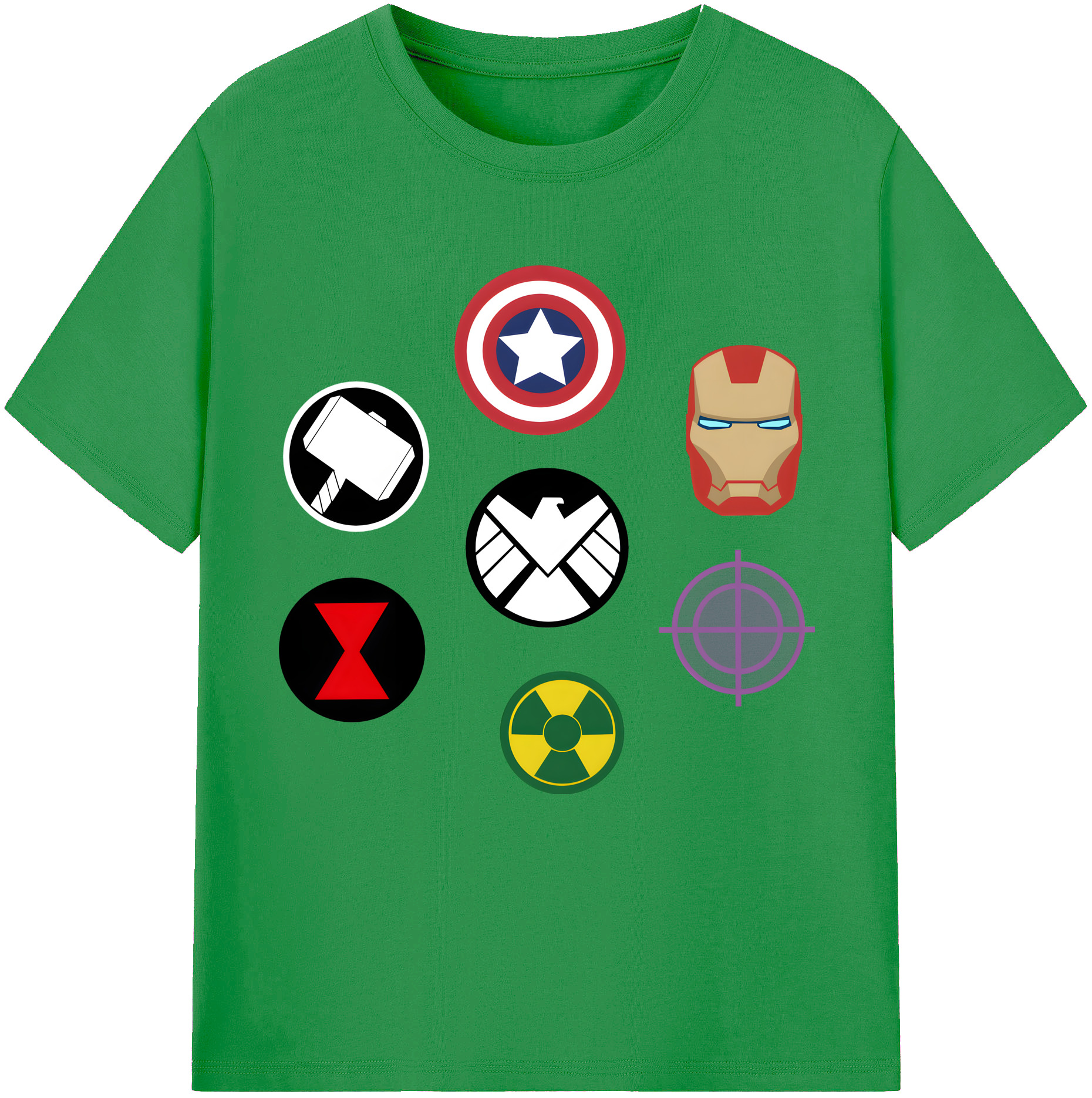 （画像用） アベンジャーズ The Avengers レディースカジュアルプリントTシャツ（綿100％）
