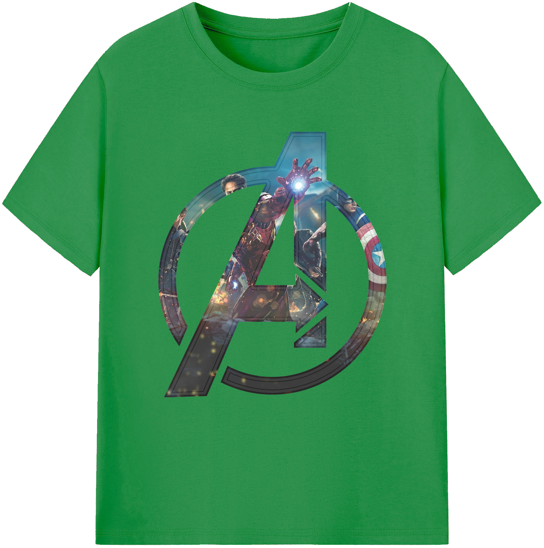 （画像用） アベンジャーズ The Avengers レディースカジュアルプリントTシャツ（綿100％）