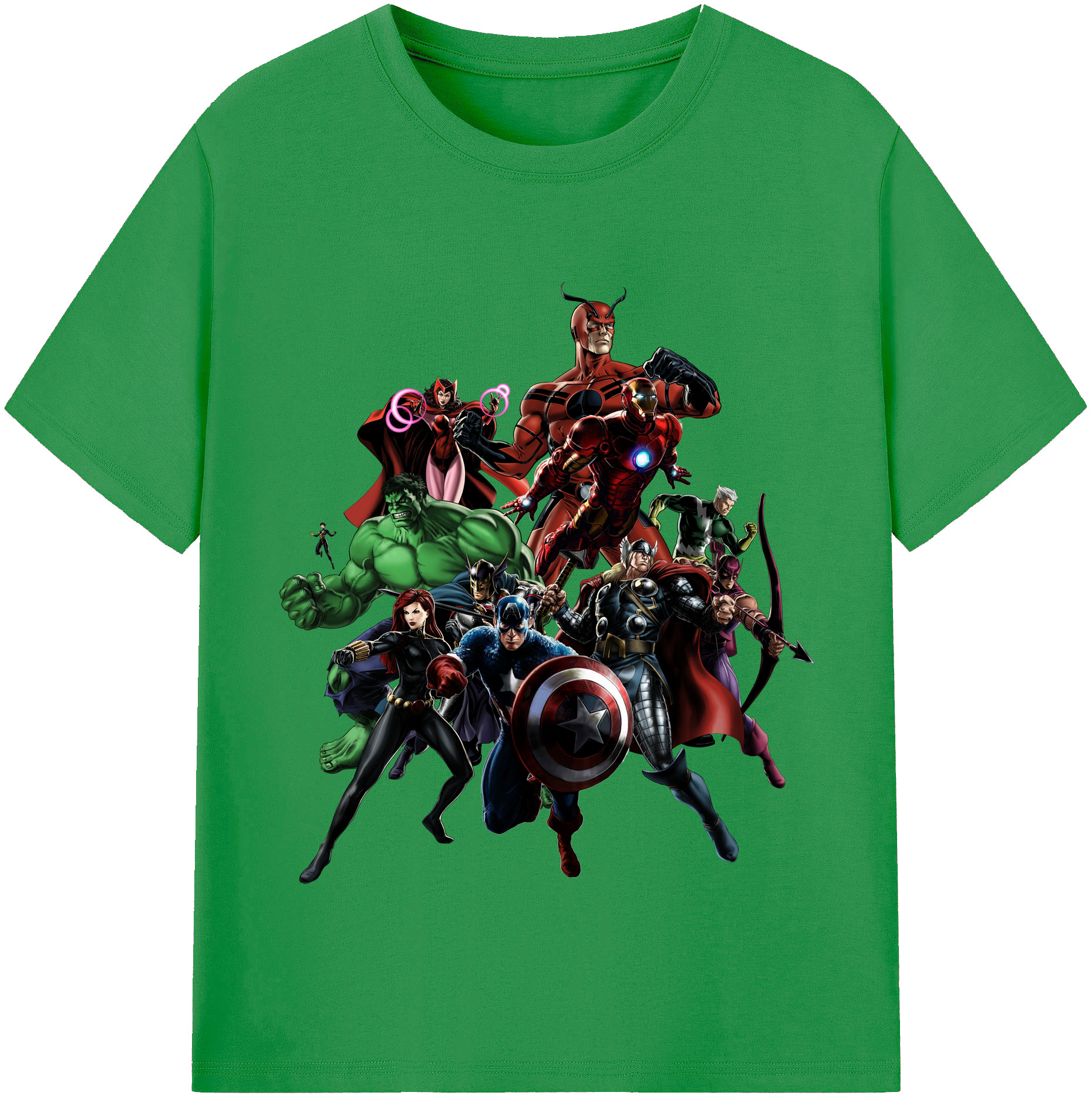 （画像用） アベンジャーズ The Avengers レディースカジュアルプリントTシャツ（綿100％）