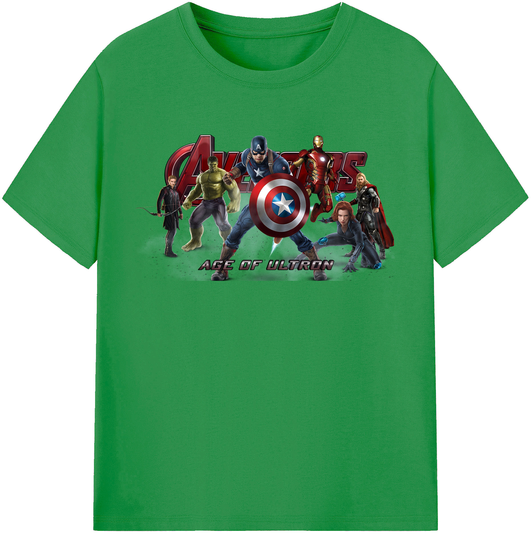（画像用） アベンジャーズ The Avengers レディースカジュアルプリントTシャツ（綿100％）