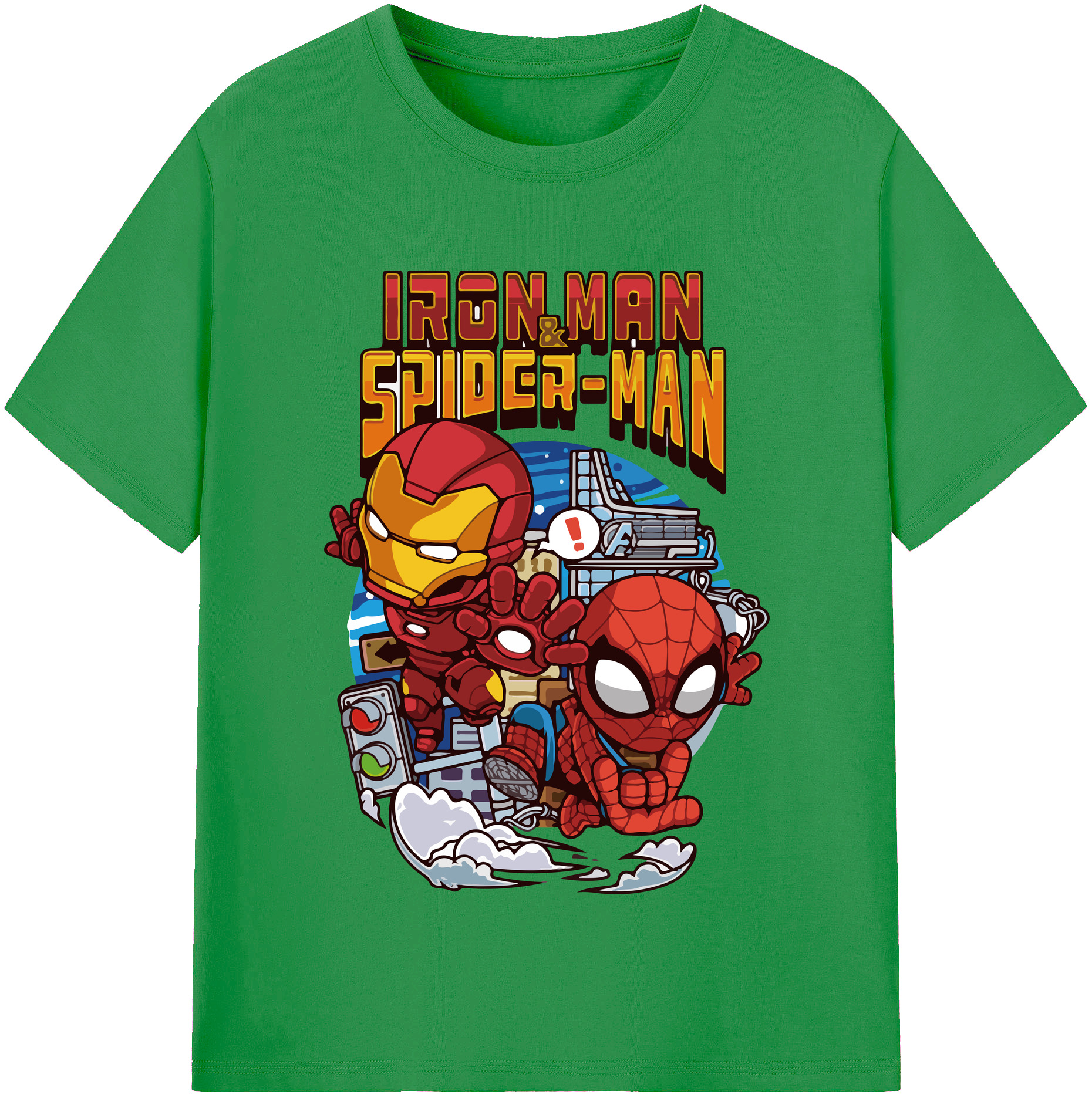 （画像用） アベンジャーズ The Avengers レディースカジュアルプリントTシャツ（綿100％）