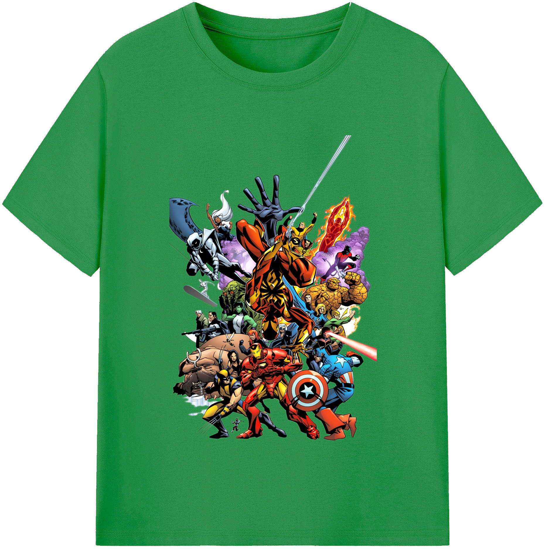 （画像用） アベンジャーズ The Avengers レディースカジュアルプリントTシャツ（綿100％）