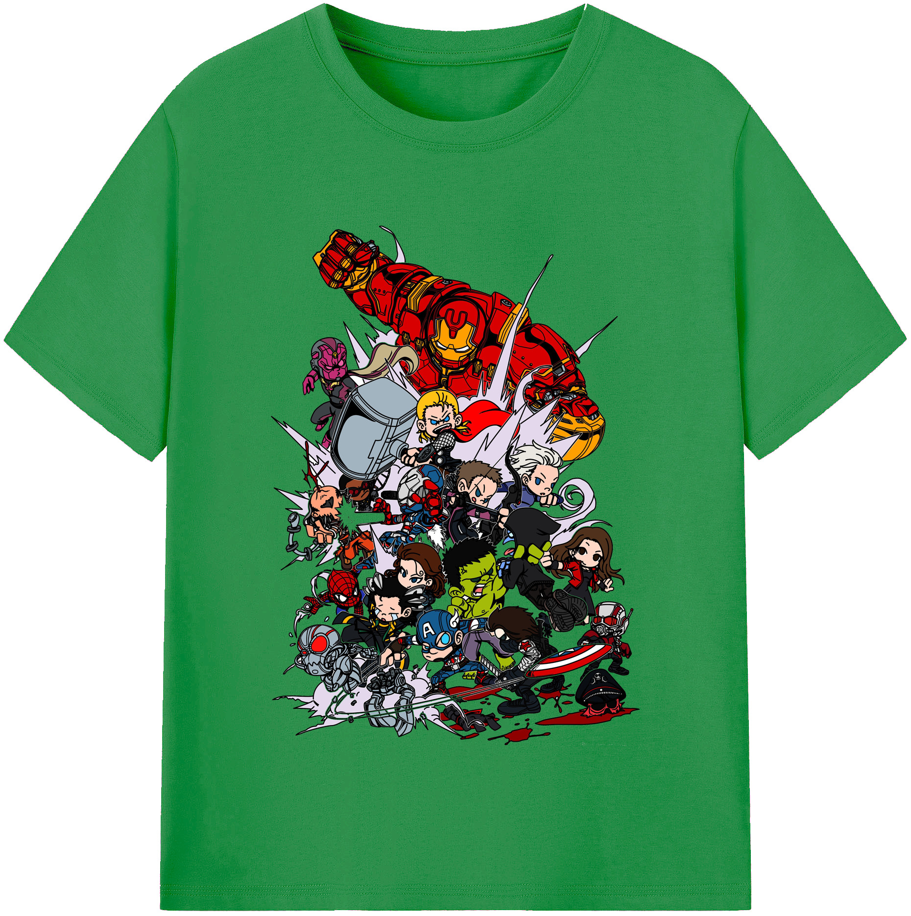 （画像用） アベンジャーズ The Avengers レディースカジュアルプリントTシャツ（綿100％）