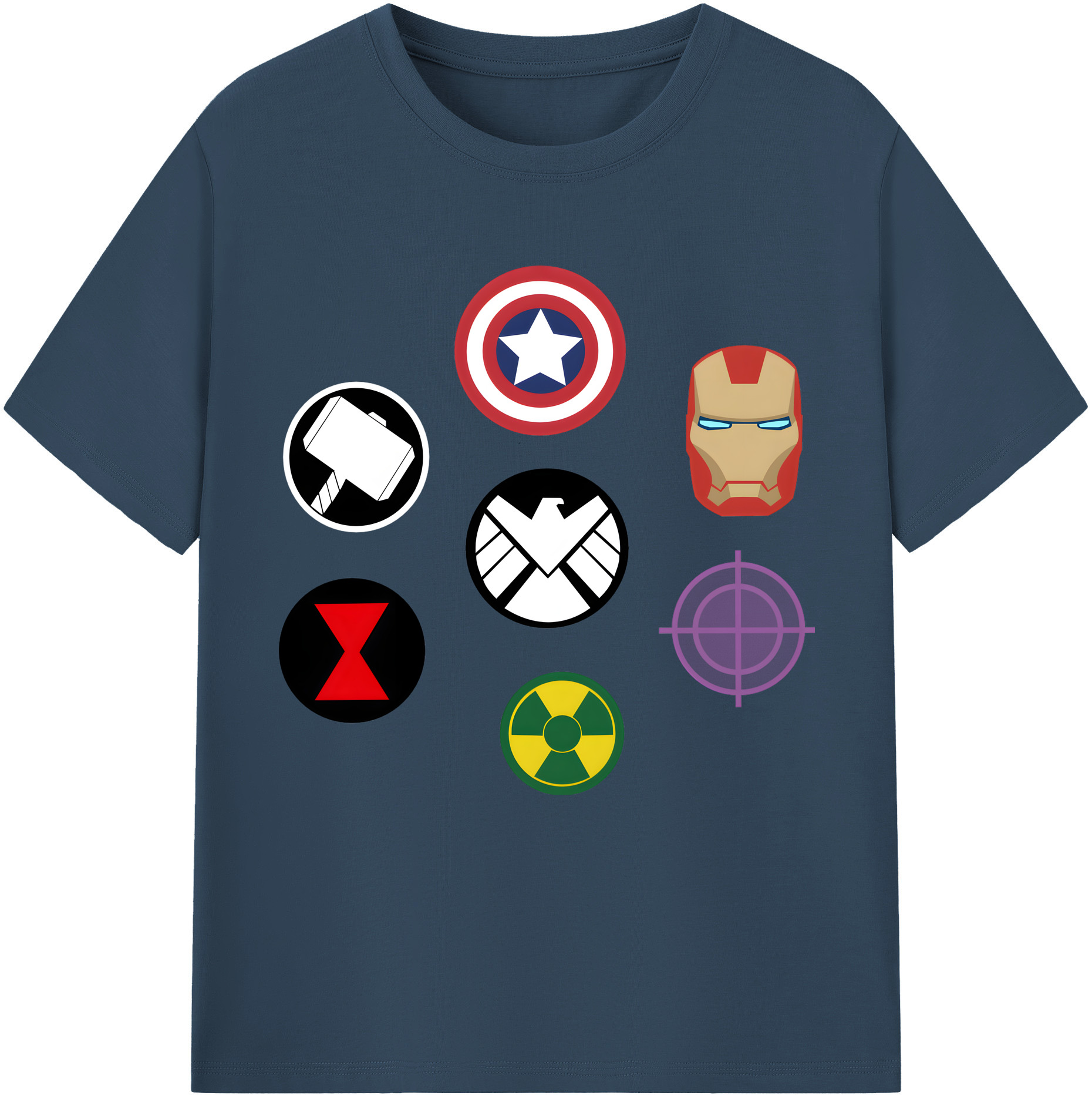 （画像用） アベンジャーズ The Avengers レディースカジュアルプリントTシャツ（綿100％）