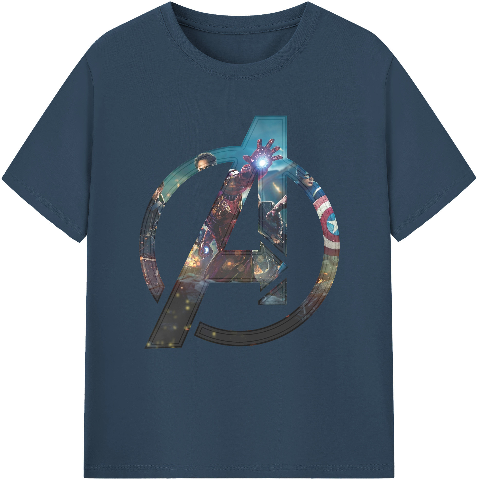 （画像用） アベンジャーズ The Avengers レディースカジュアルプリントTシャツ（綿100％）