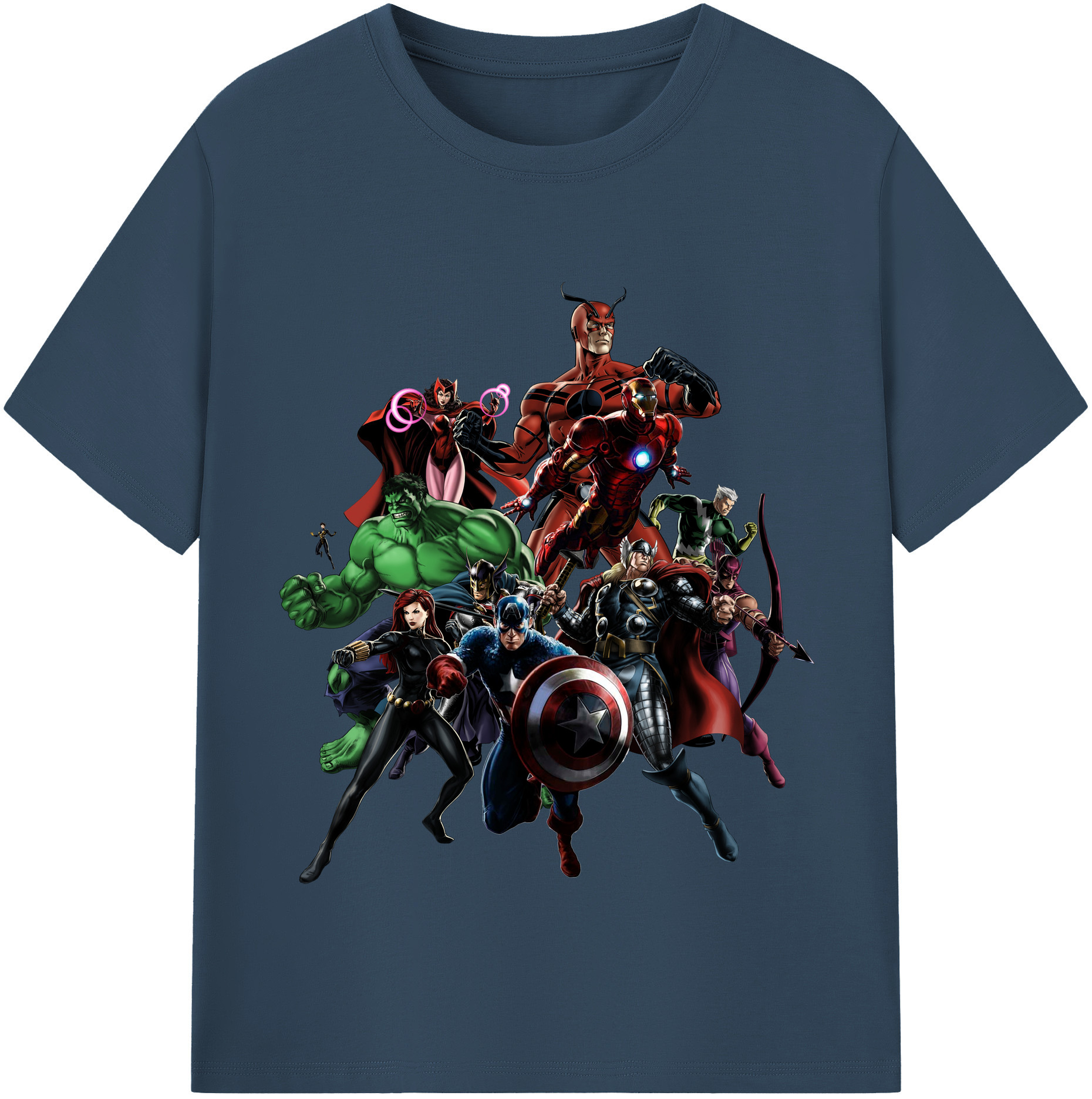 （画像用） アベンジャーズ The Avengers レディースカジュアルプリントTシャツ（綿100％）