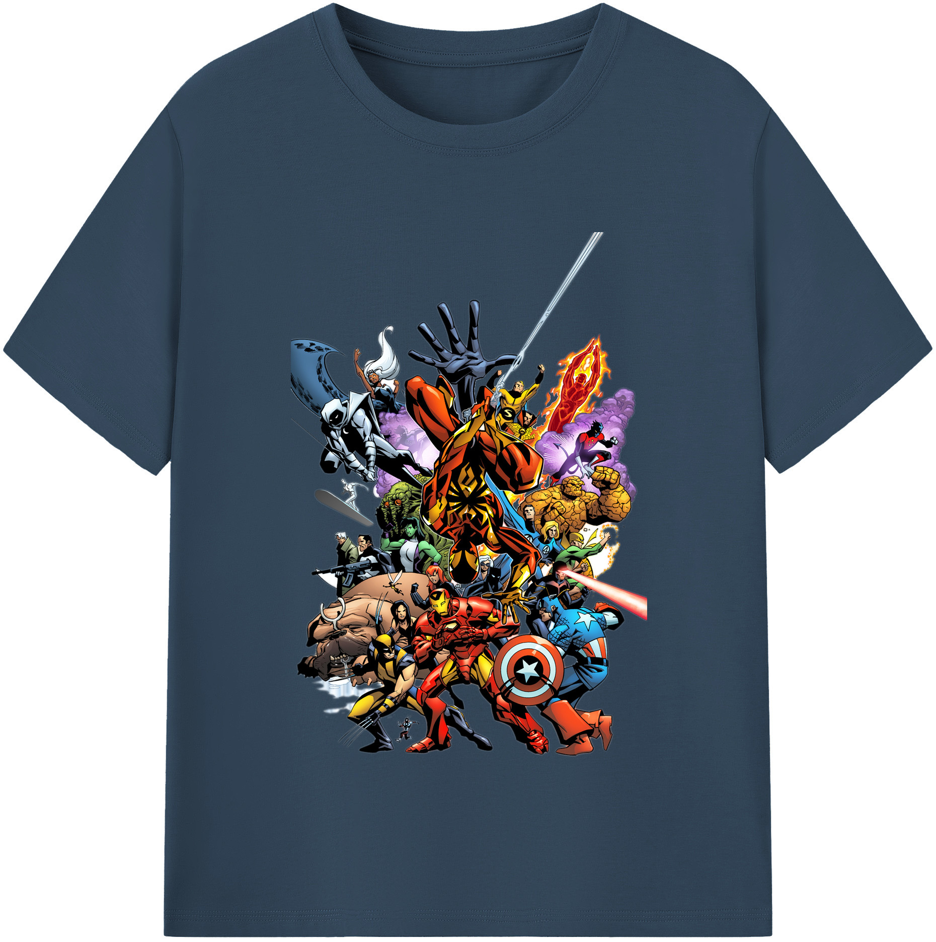 （画像用） アベンジャーズ The Avengers レディースカジュアルプリントTシャツ（綿100％）