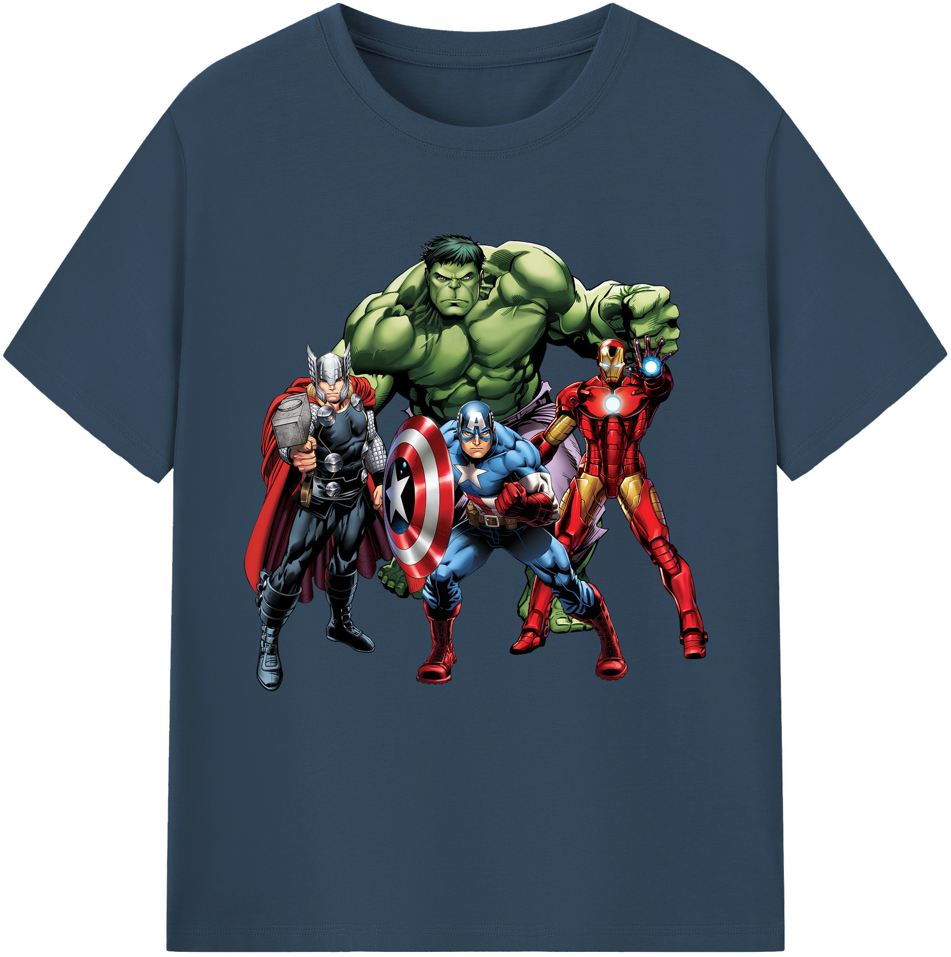 （画像用） アベンジャーズ The Avengers レディースカジュアルプリントTシャツ（綿100％）
