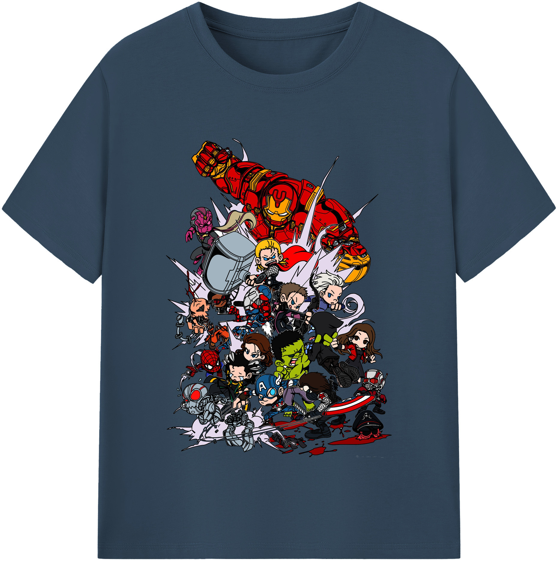 （画像用） アベンジャーズ The Avengers レディースカジュアルプリントTシャツ（綿100％）