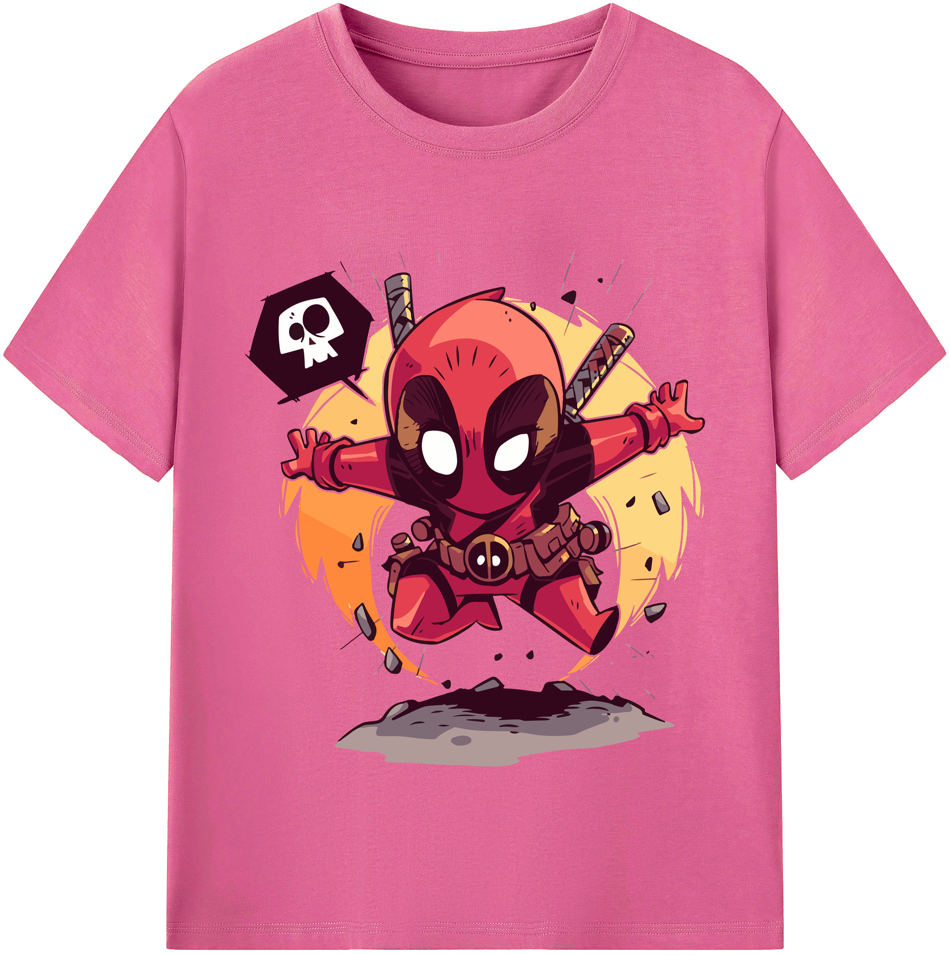 （画像用） アベンジャーズ The Avengers レディースカジュアルプリントTシャツ（綿100％）