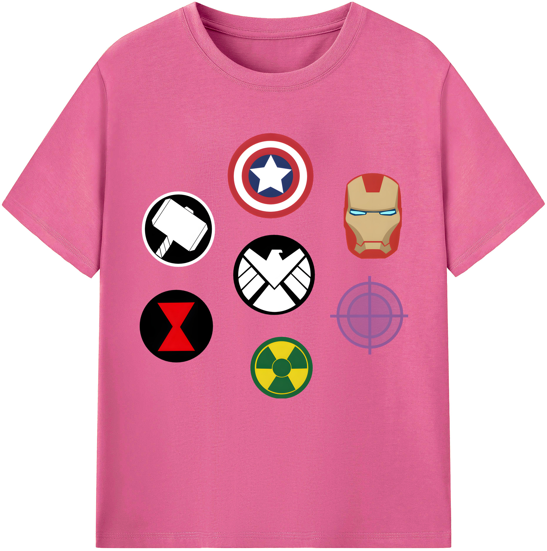 （画像用） アベンジャーズ The Avengers レディースカジュアルプリントTシャツ（綿100％）