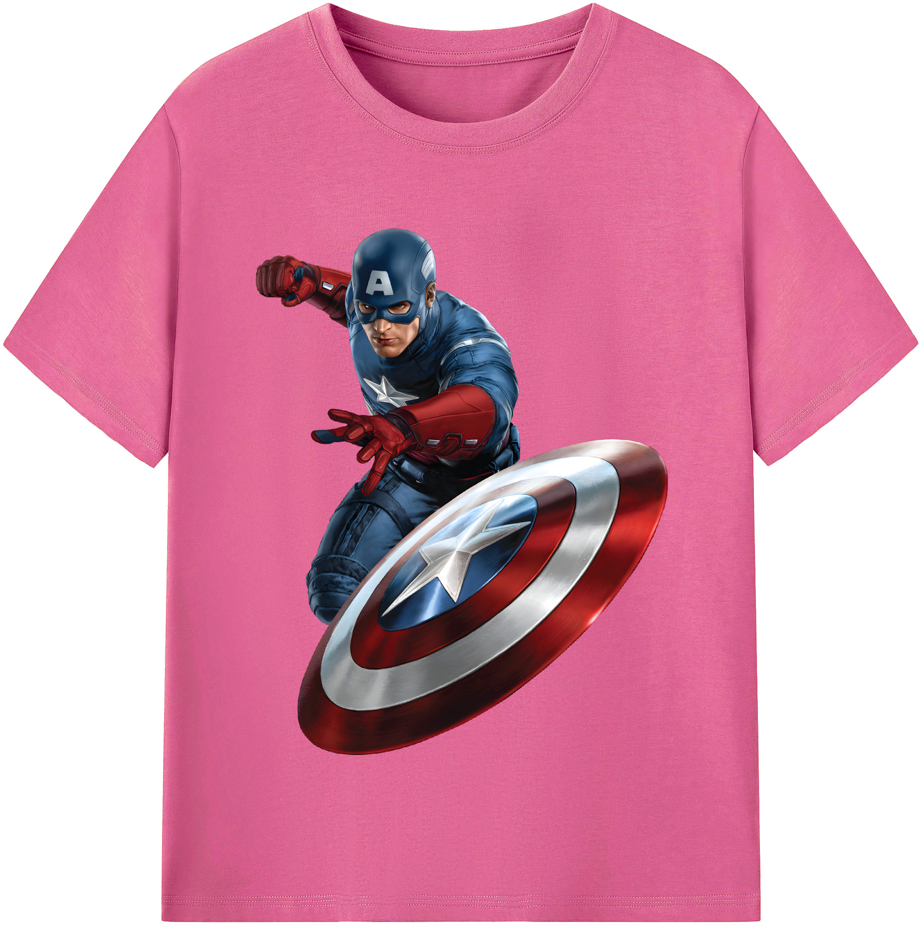 （画像用） アベンジャーズ The Avengers レディースカジュアルプリントTシャツ（綿100％）