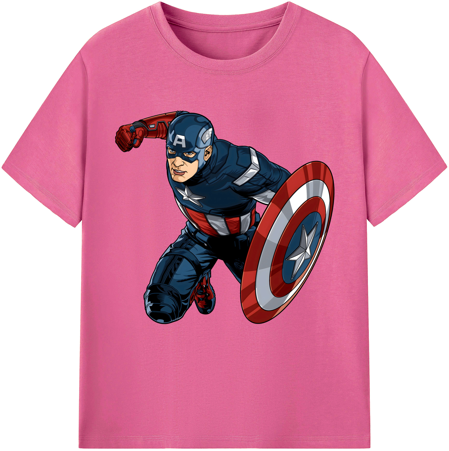 （画像用） アベンジャーズ The Avengers レディースカジュアルプリントTシャツ（綿100％）