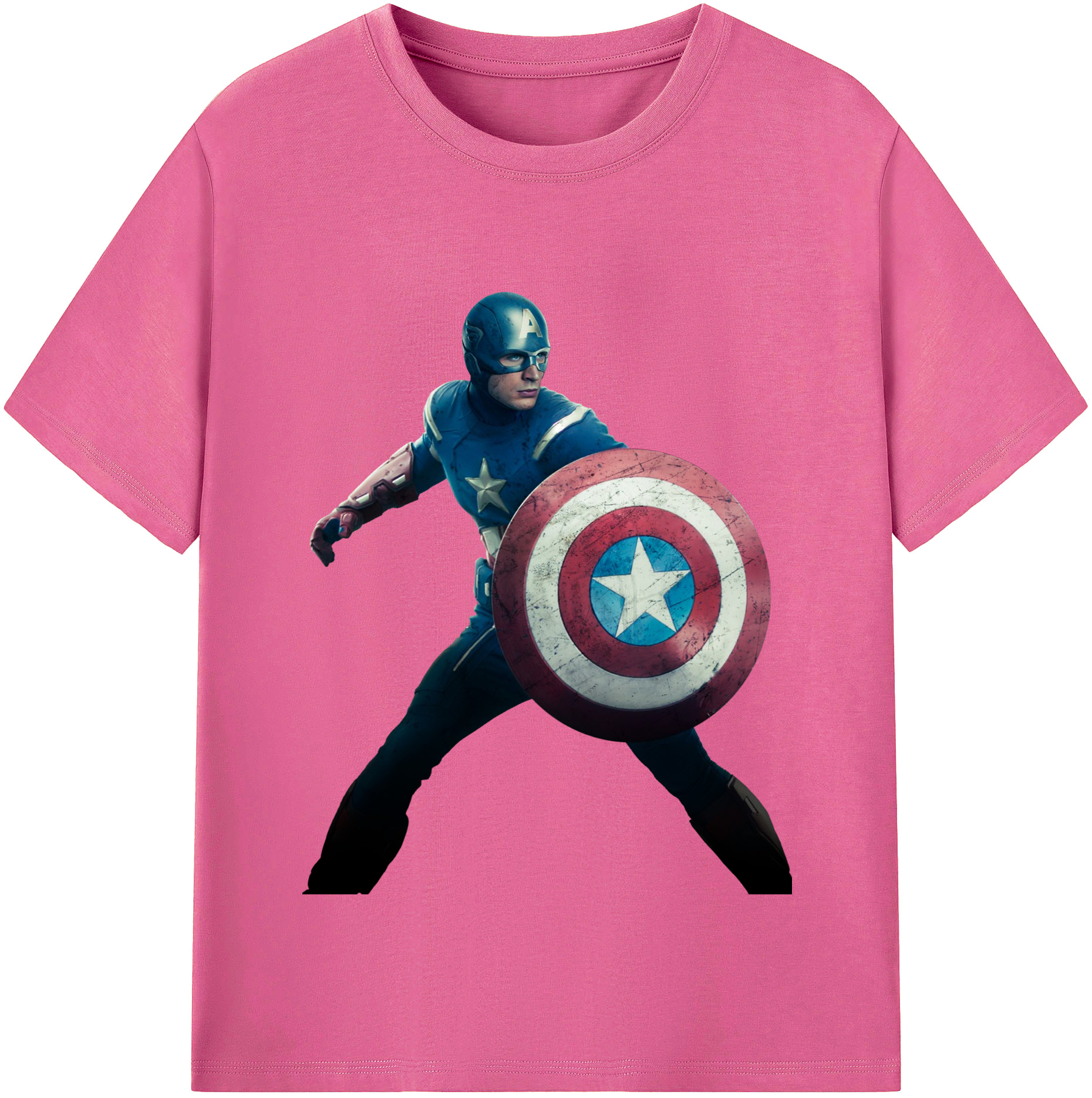 （画像用） アベンジャーズ The Avengers レディースカジュアルプリントTシャツ（綿100％）
