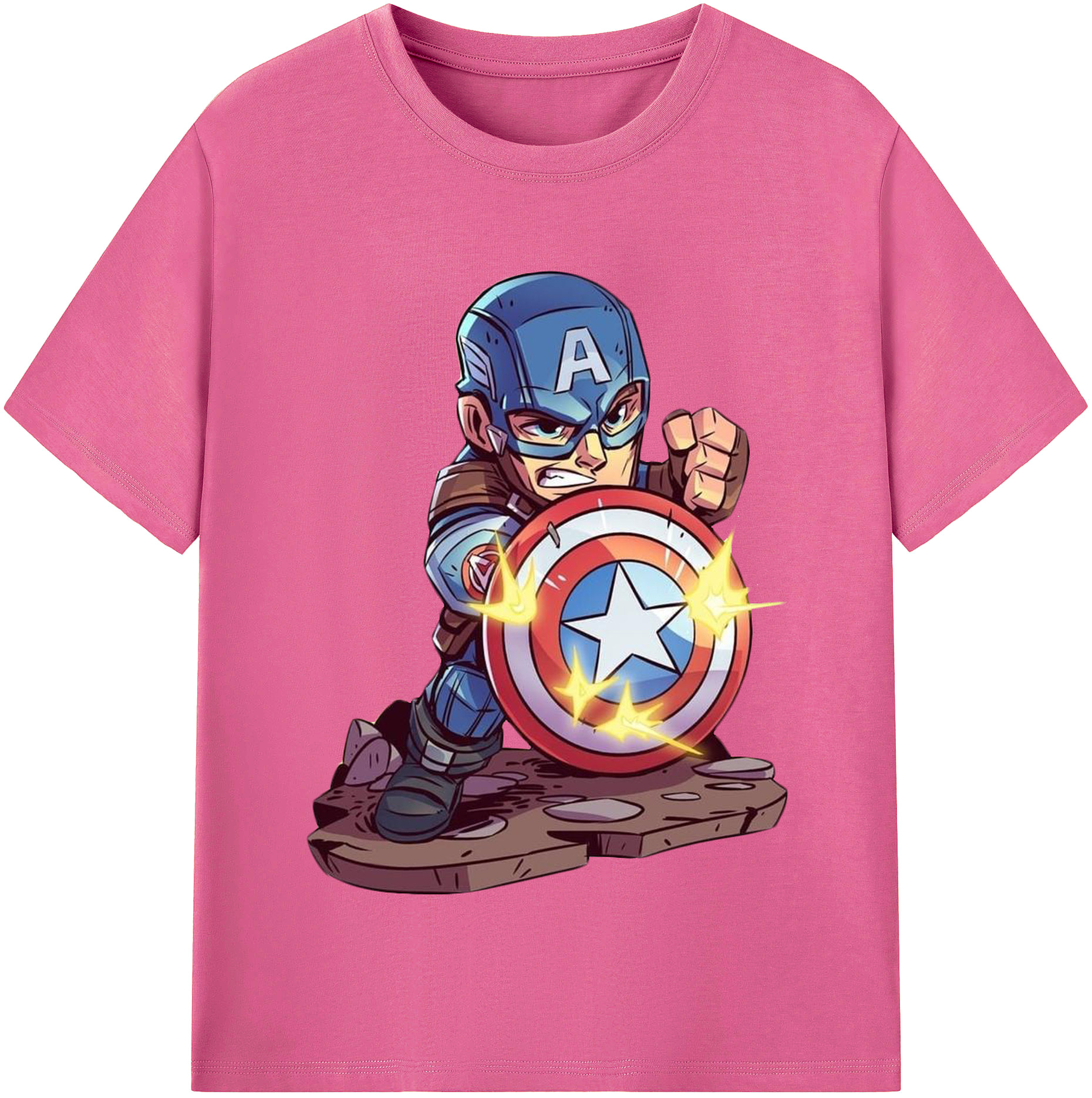 （画像用） アベンジャーズ The Avengers レディースカジュアルプリントTシャツ（綿100％）