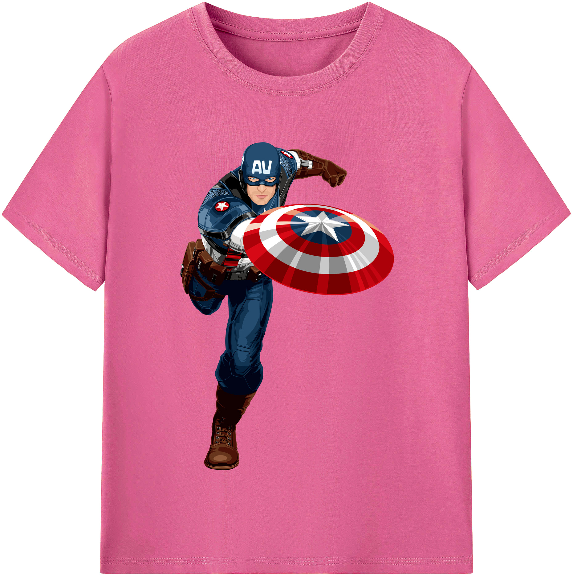 （画像用） アベンジャーズ The Avengers レディースカジュアルプリントTシャツ（綿100％）