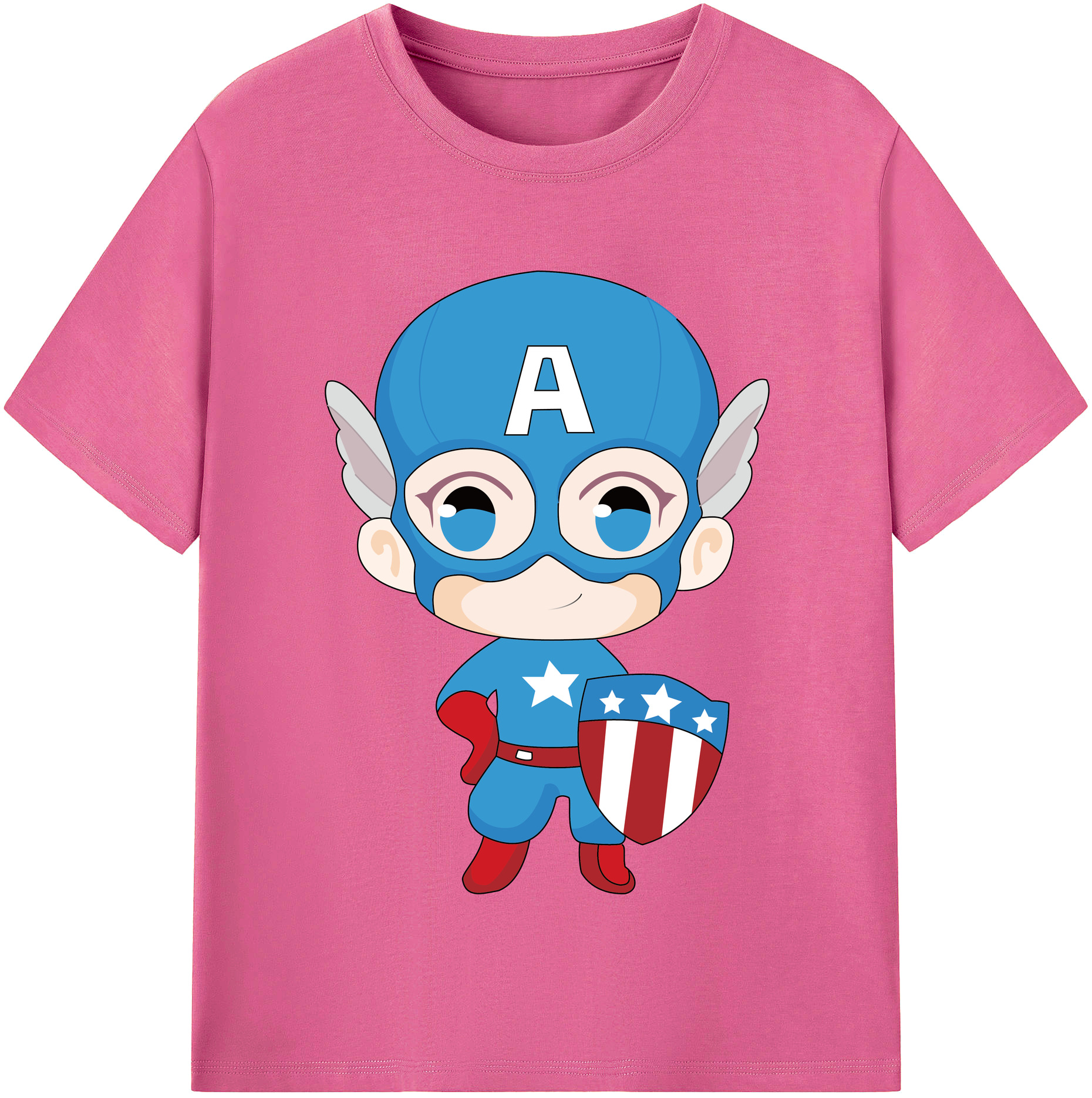 （画像用） アベンジャーズ The Avengers レディースカジュアルプリントTシャツ（綿100％）