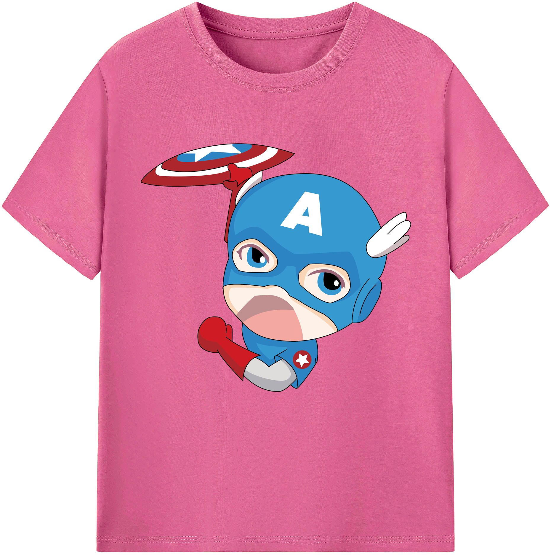 （画像用） アベンジャーズ The Avengers レディースカジュアルプリントTシャツ（綿100％）