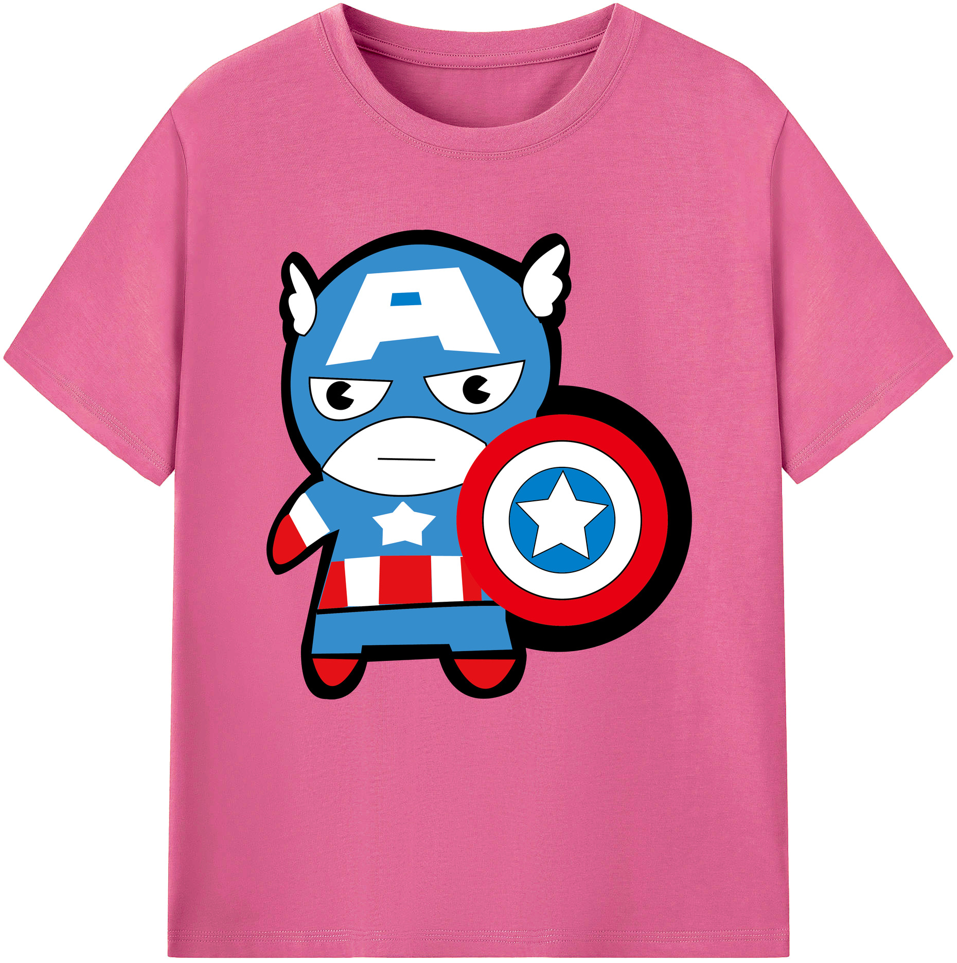 （画像用） アベンジャーズ The Avengers レディースカジュアルプリントTシャツ（綿100％）
