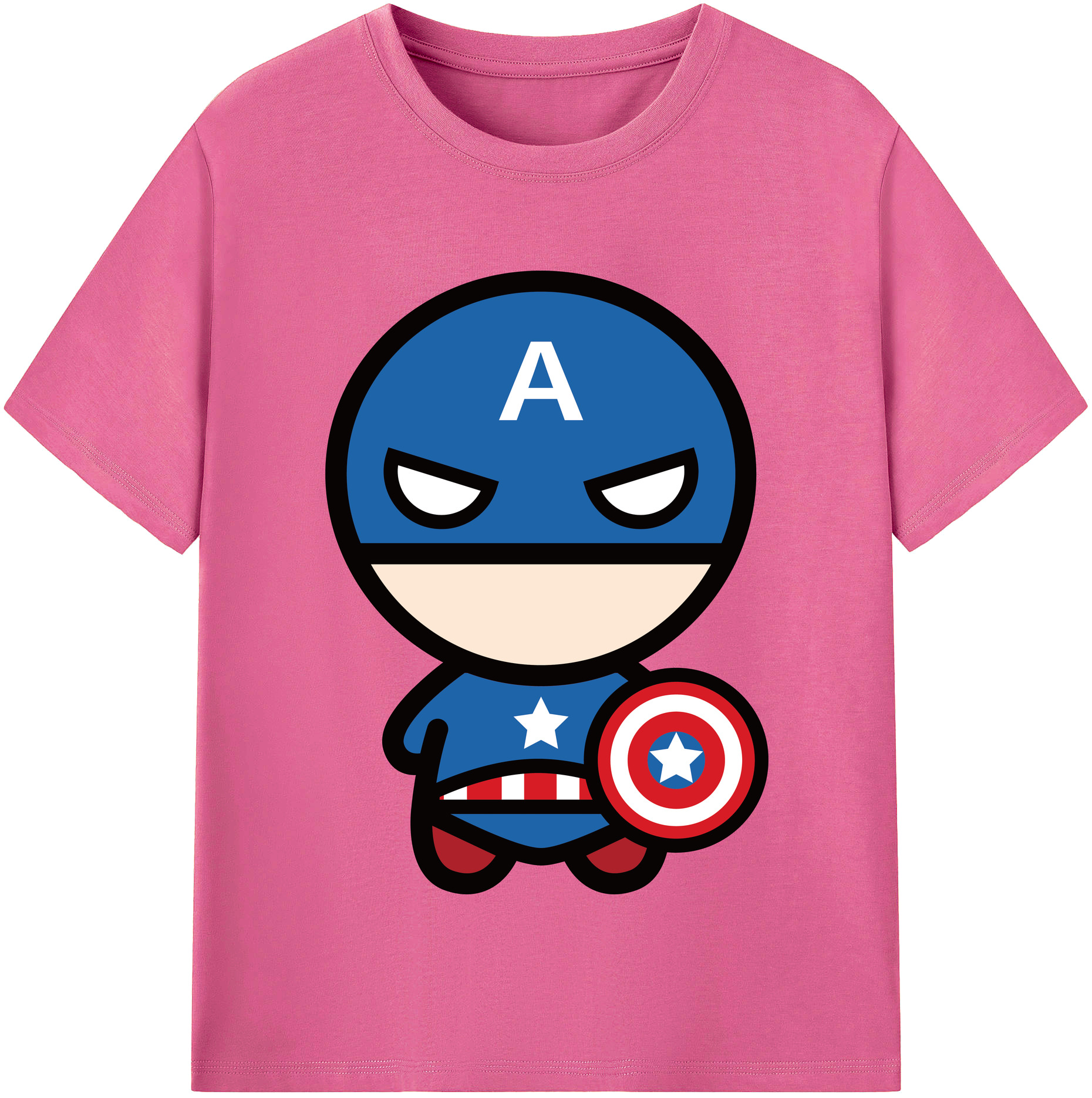 （画像用） アベンジャーズ The Avengers レディースカジュアルプリントTシャツ（綿100％）