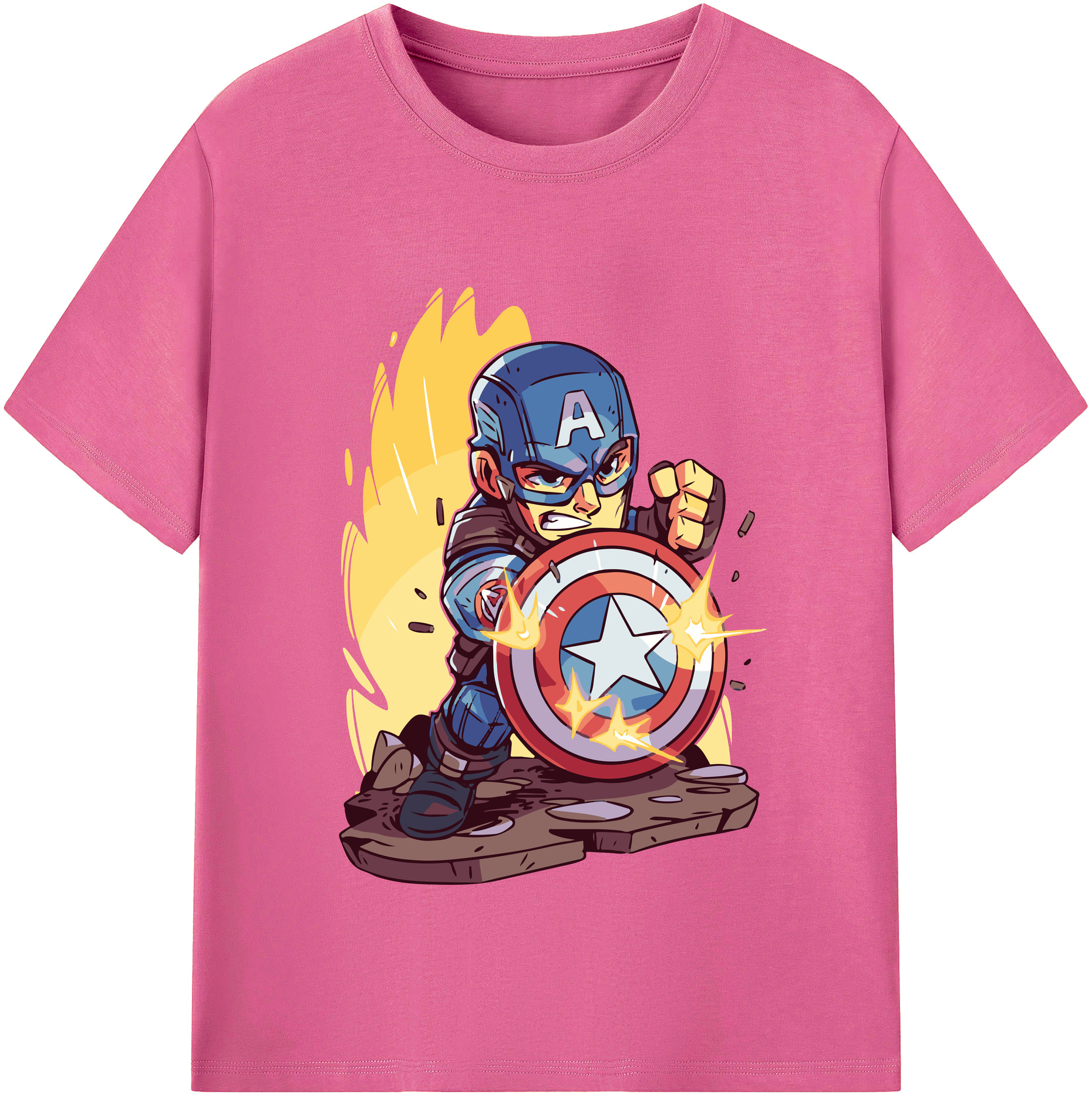 （画像用） アベンジャーズ The Avengers レディースカジュアルプリントTシャツ（綿100％）
