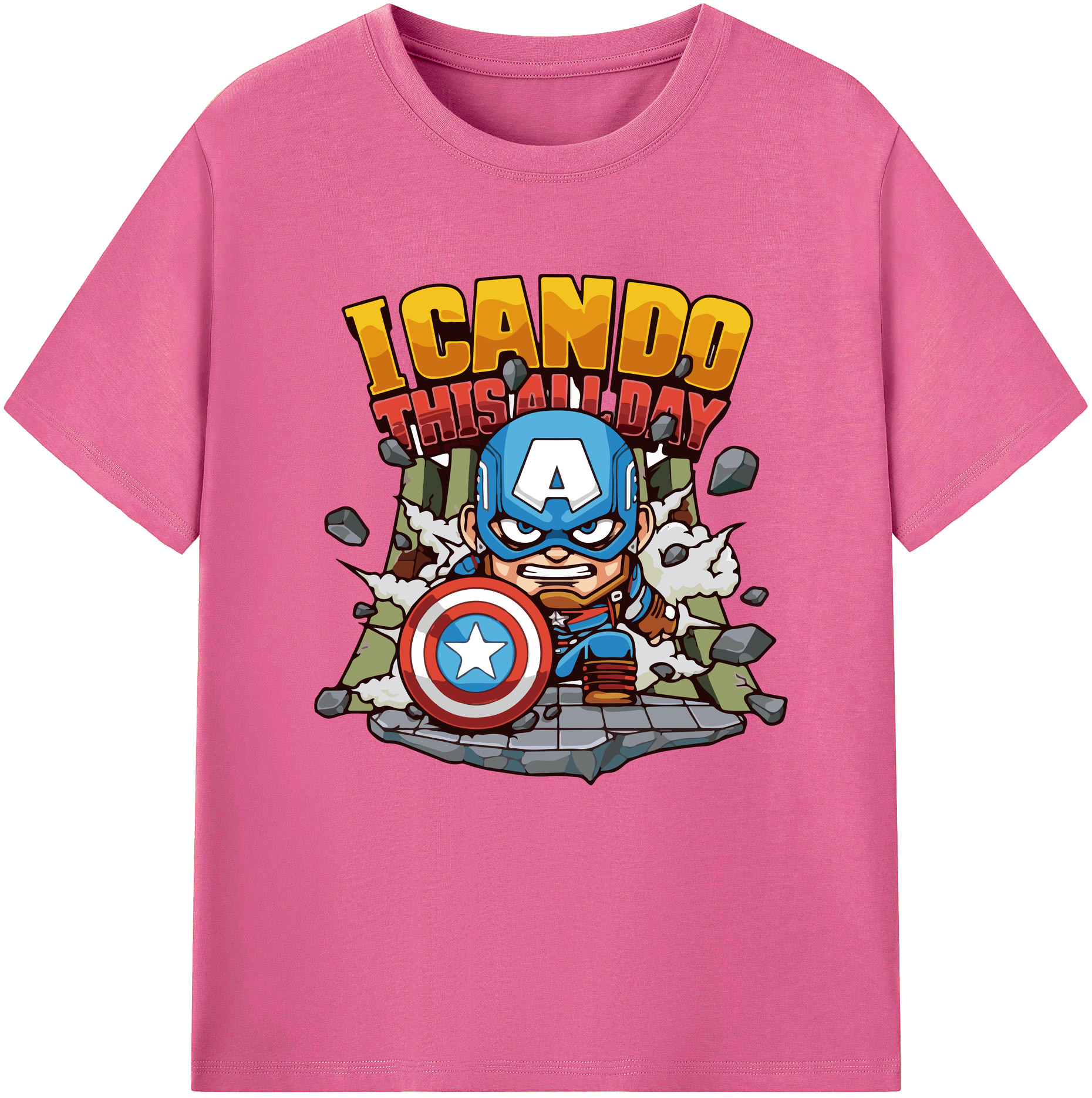 （画像用） アベンジャーズ The Avengers レディースカジュアルプリントTシャツ（綿100％）