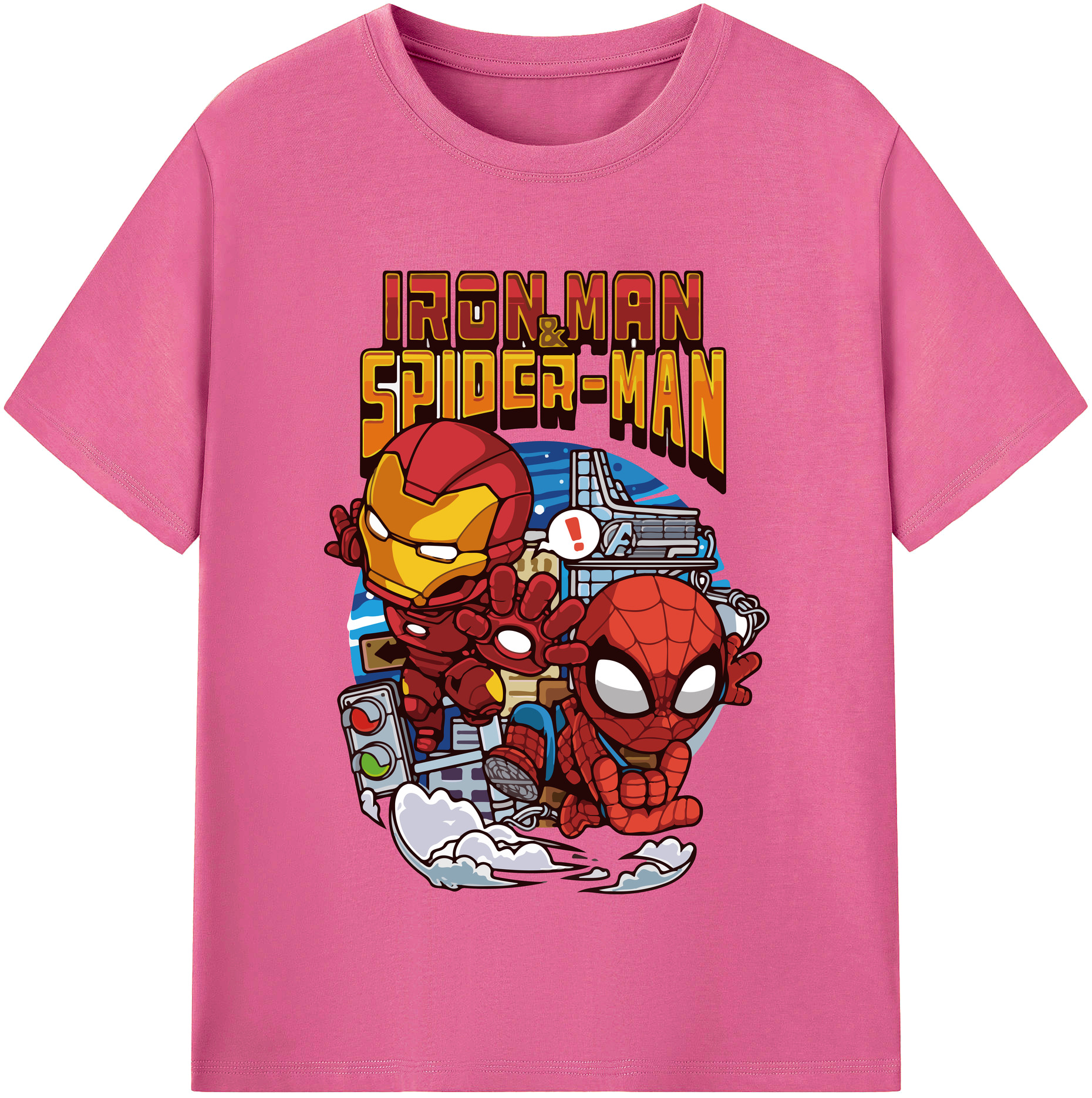 （画像用） アベンジャーズ The Avengers レディースカジュアルプリントTシャツ（綿100％）