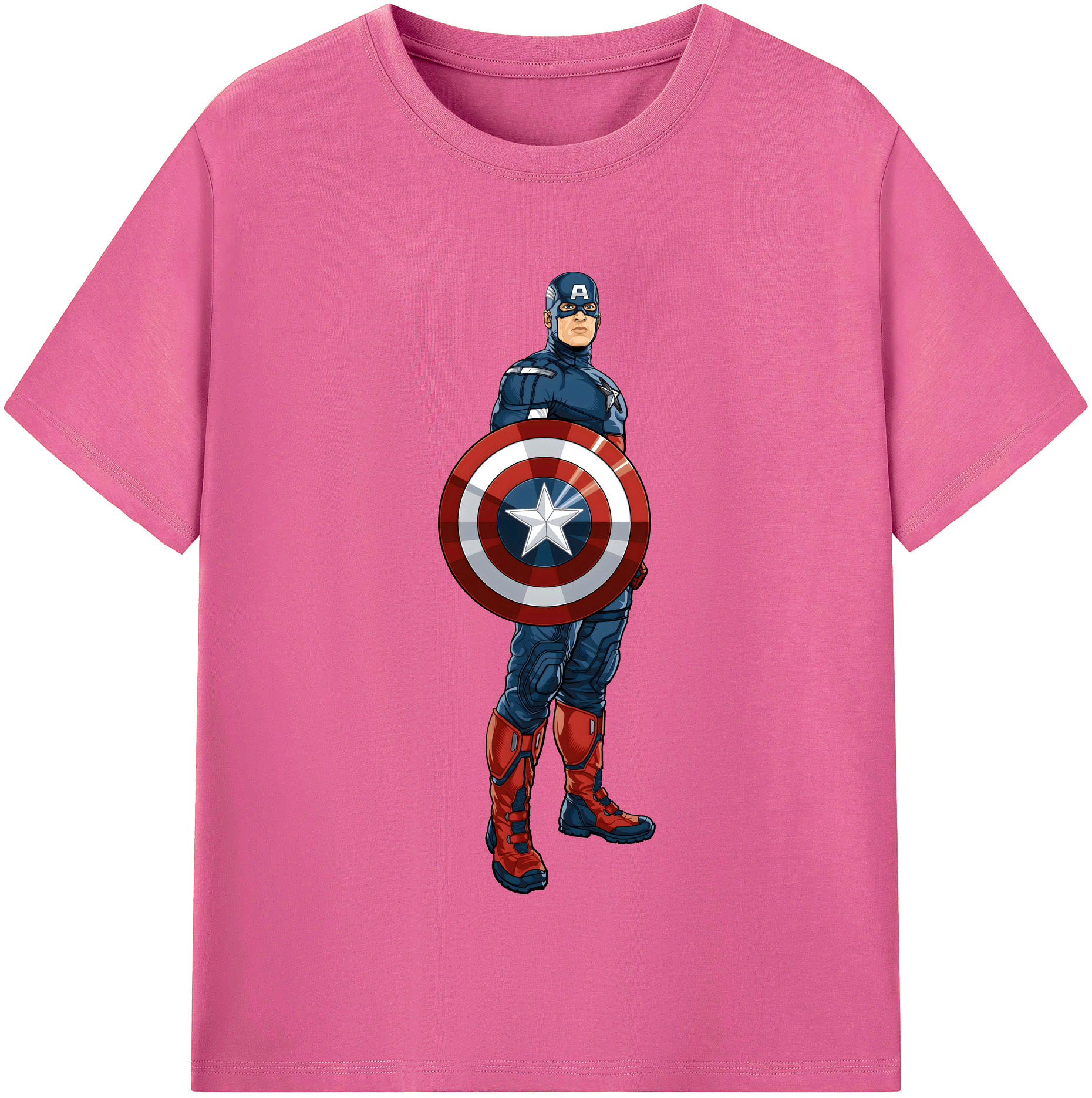 （画像用） アベンジャーズ The Avengers レディースカジュアルプリントTシャツ（綿100％）