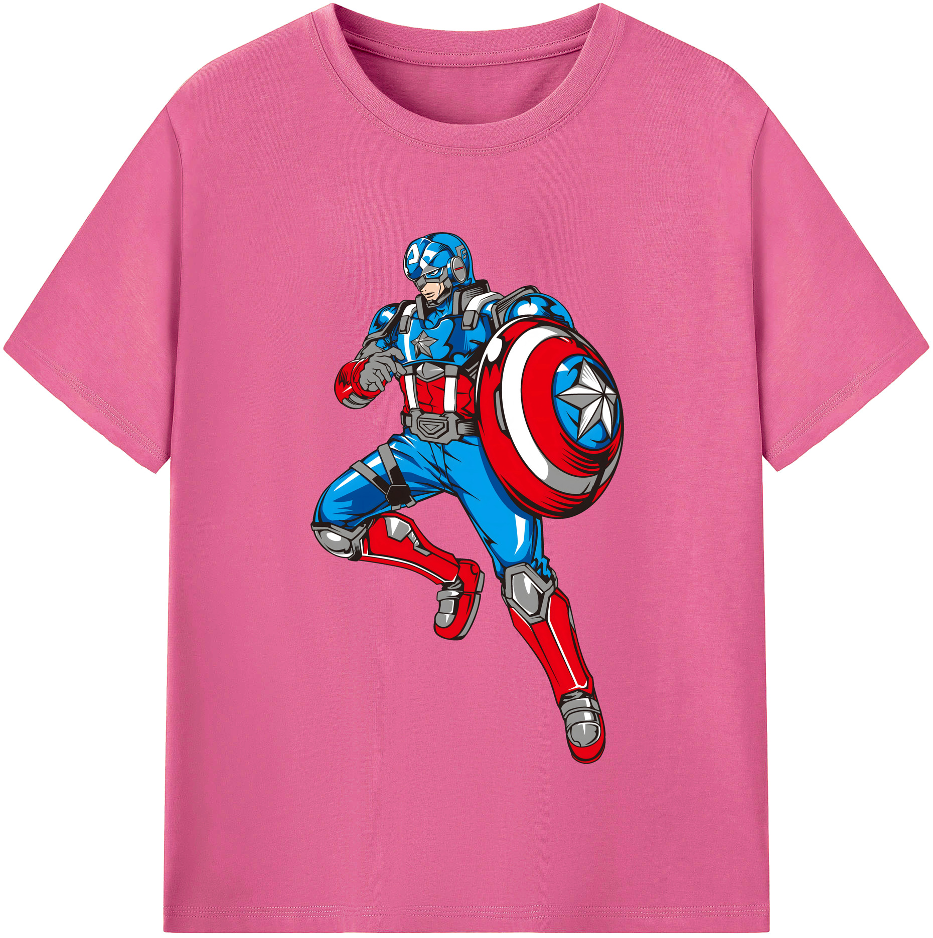 （画像用） アベンジャーズ The Avengers レディースカジュアルプリントTシャツ（綿100％）