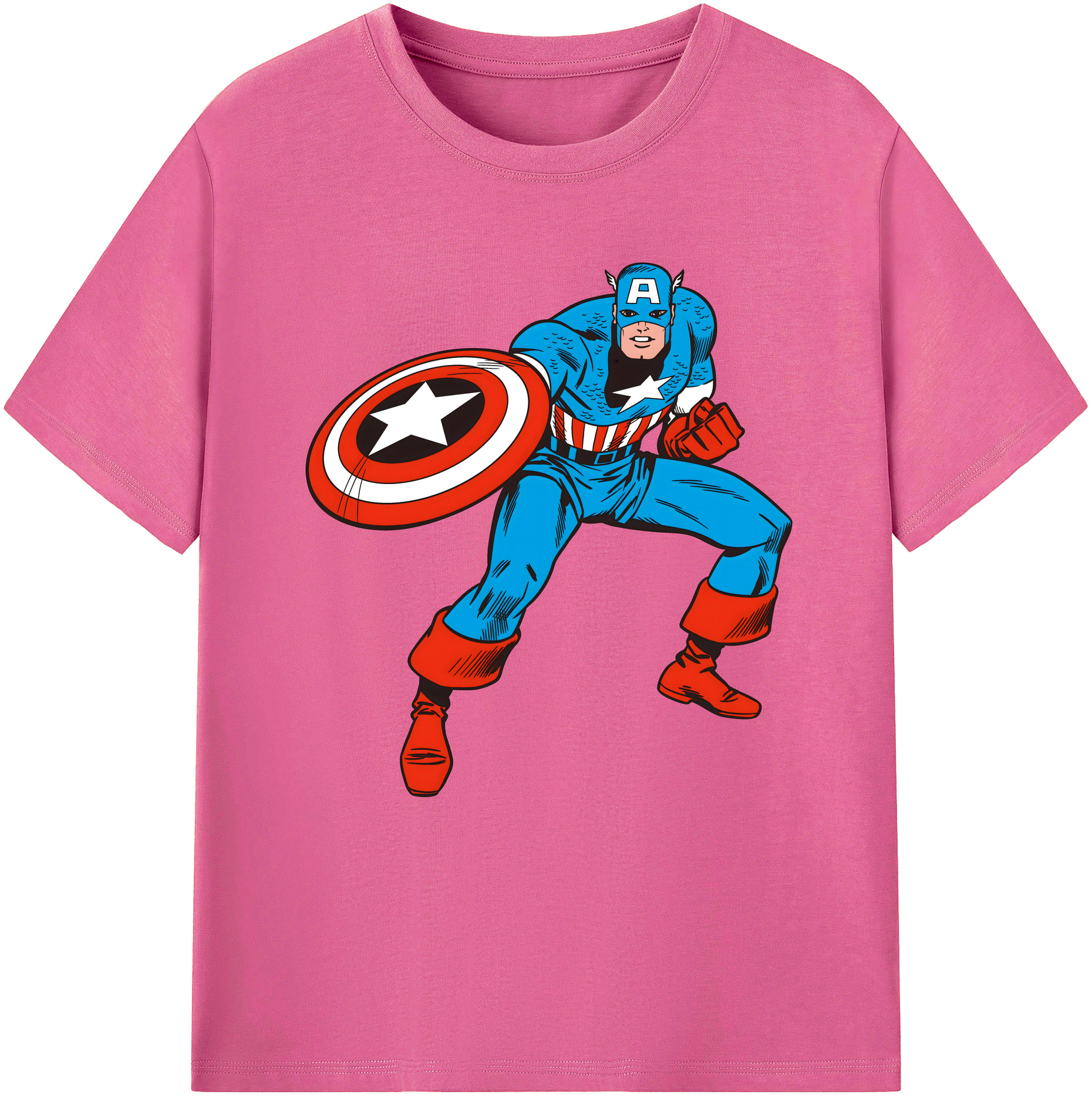 （画像用） アベンジャーズ The Avengers レディースカジュアルプリントTシャツ（綿100％）