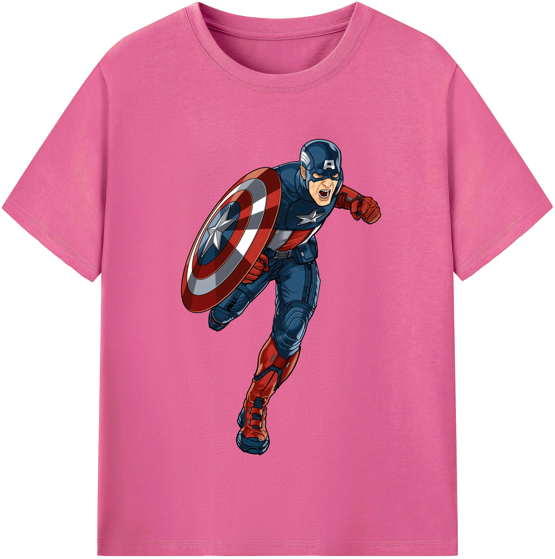 （画像用） アベンジャーズ The Avengers レディースカジュアルプリントTシャツ（綿100％）