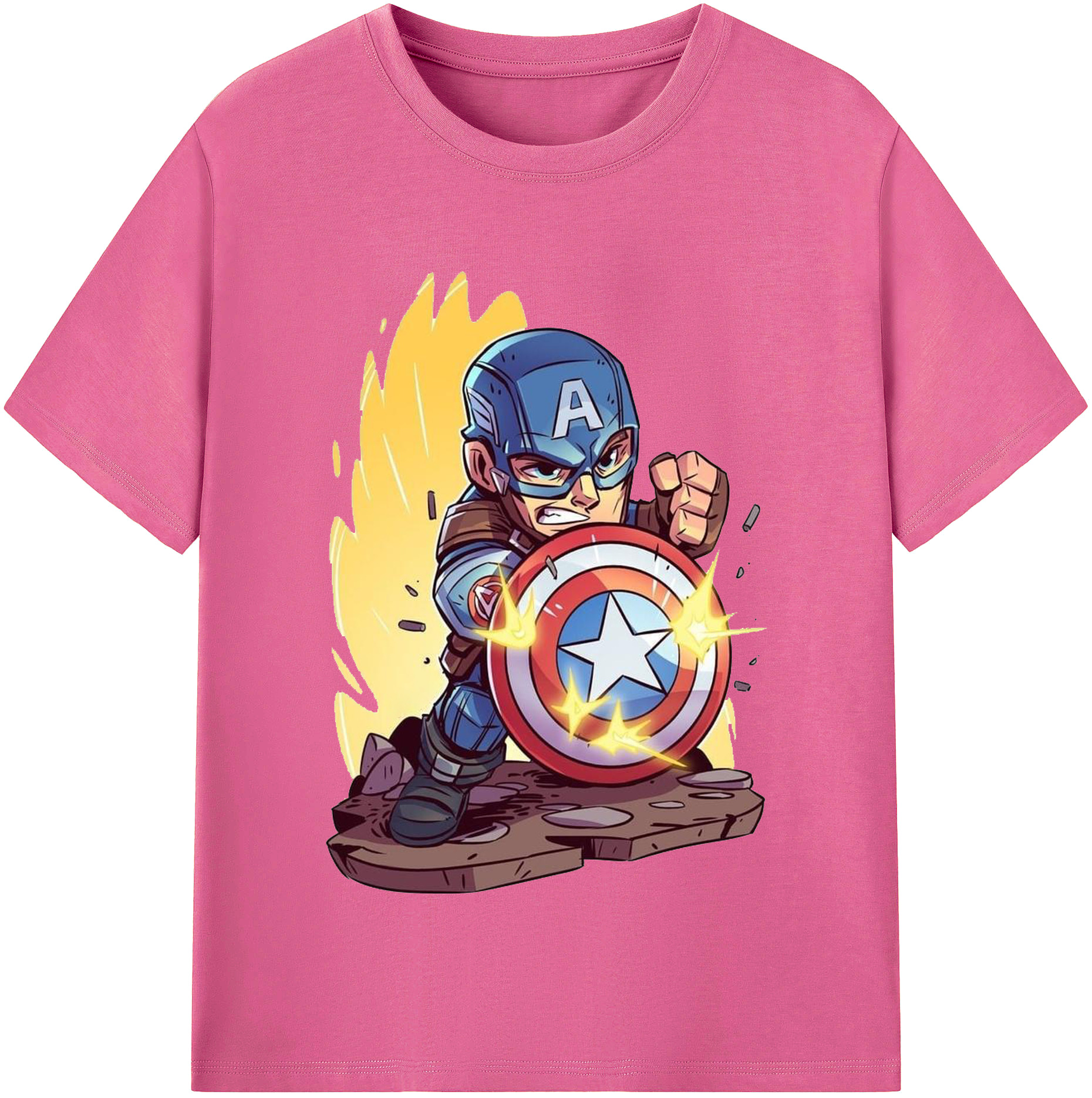 （画像用） アベンジャーズ The Avengers レディースカジュアルプリントTシャツ（綿100％）
