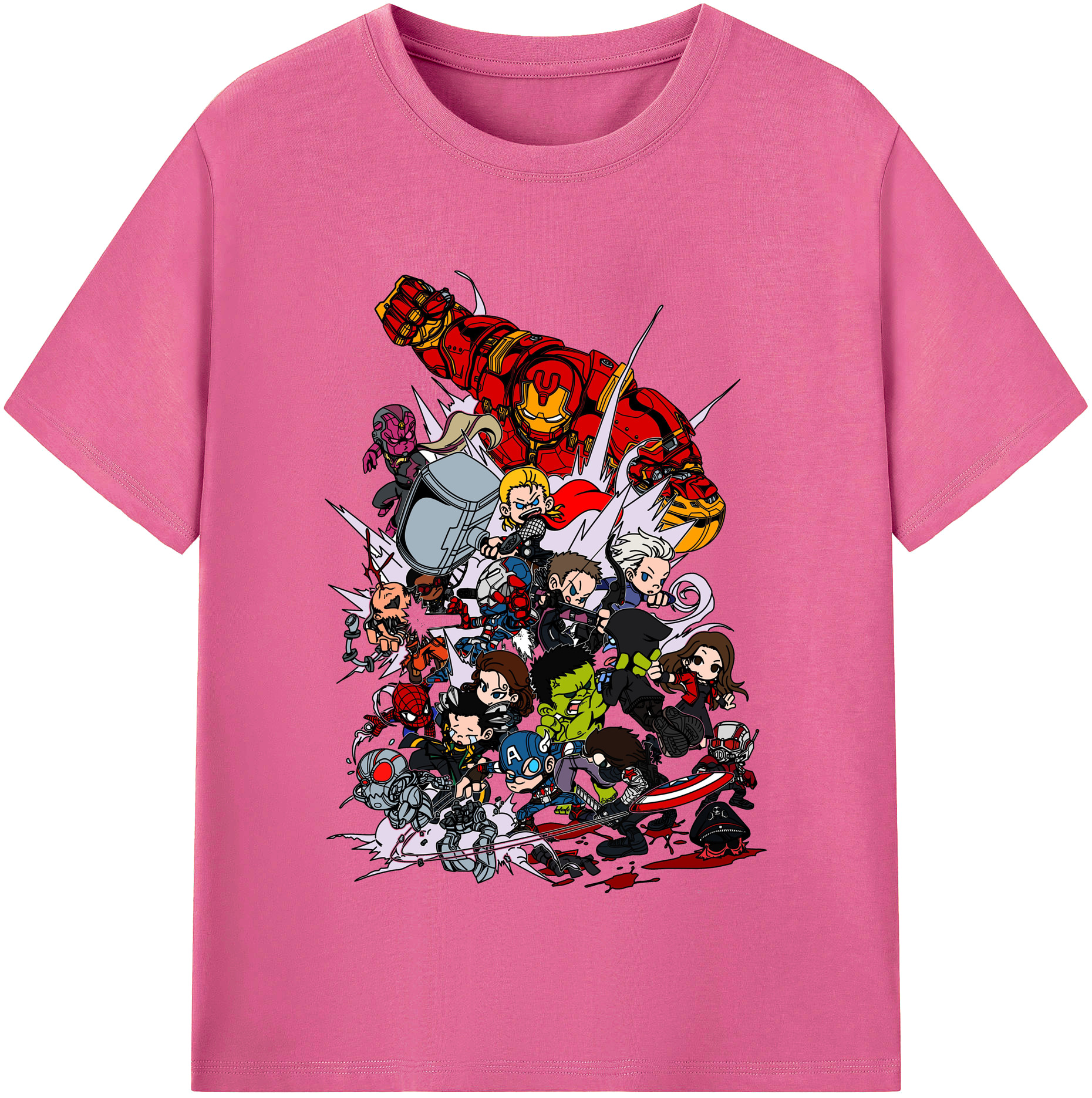 （画像用） アベンジャーズ The Avengers レディースカジュアルプリントTシャツ（綿100％）