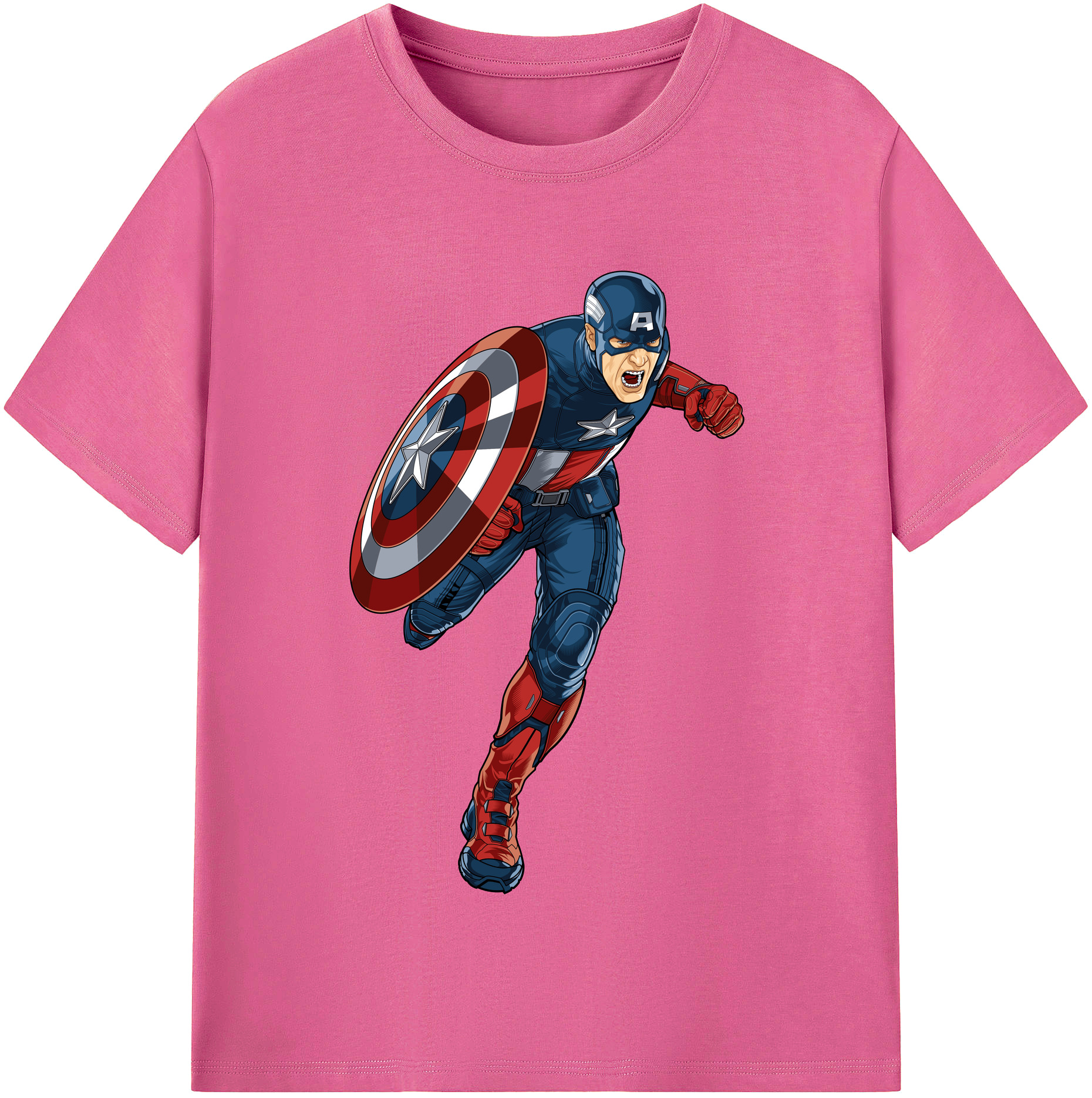 （画像用） アベンジャーズ The Avengers レディースカジュアルプリントTシャツ（綿100％）