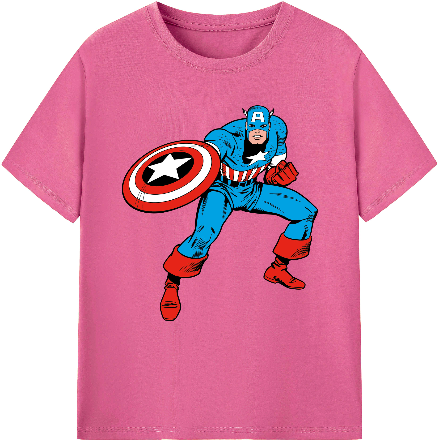 （画像用） アベンジャーズ The Avengers レディースカジュアルプリントTシャツ（綿100％）