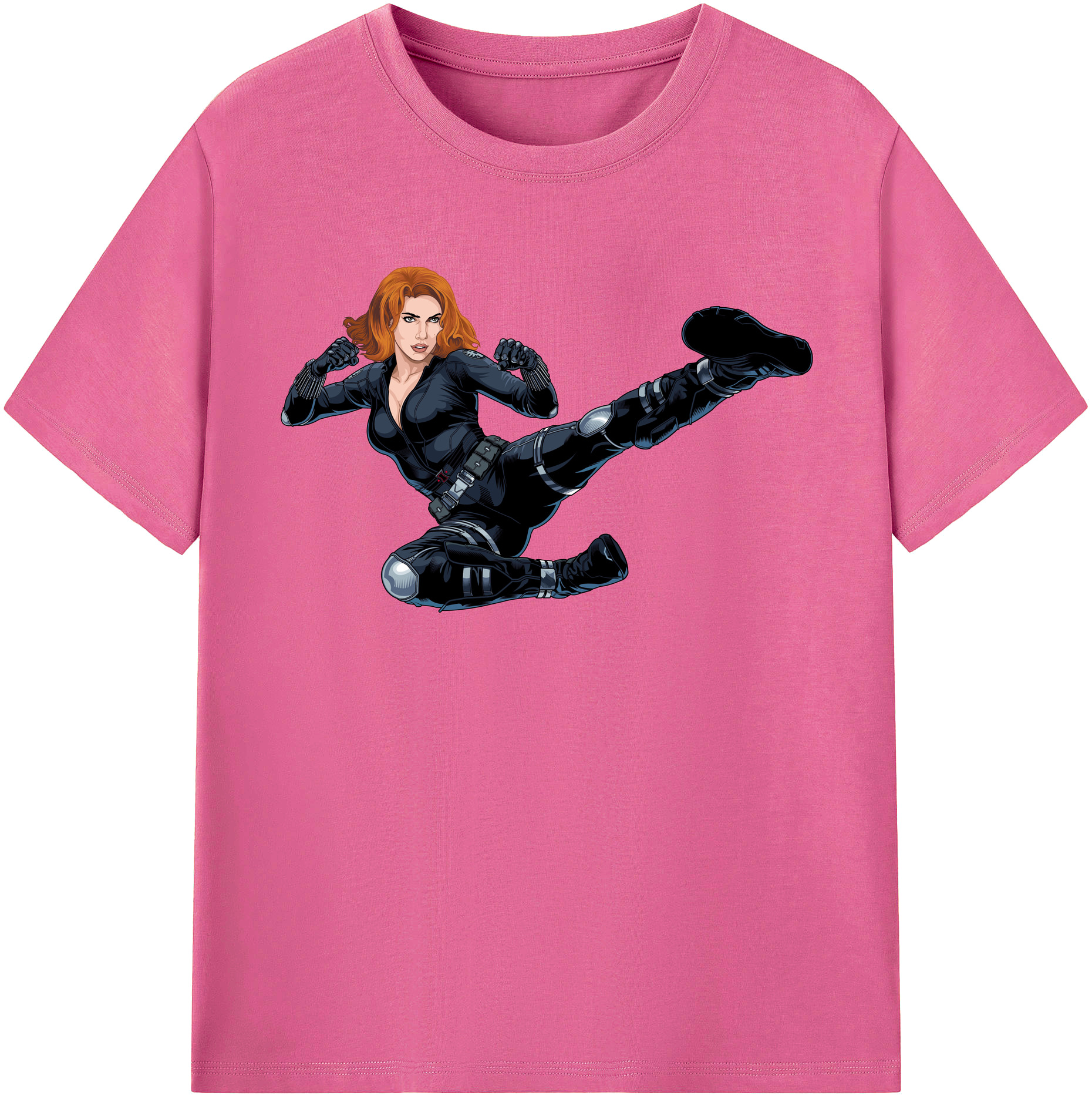（画像用） アベンジャーズ The Avengers レディースカジュアルプリントTシャツ（綿100％）