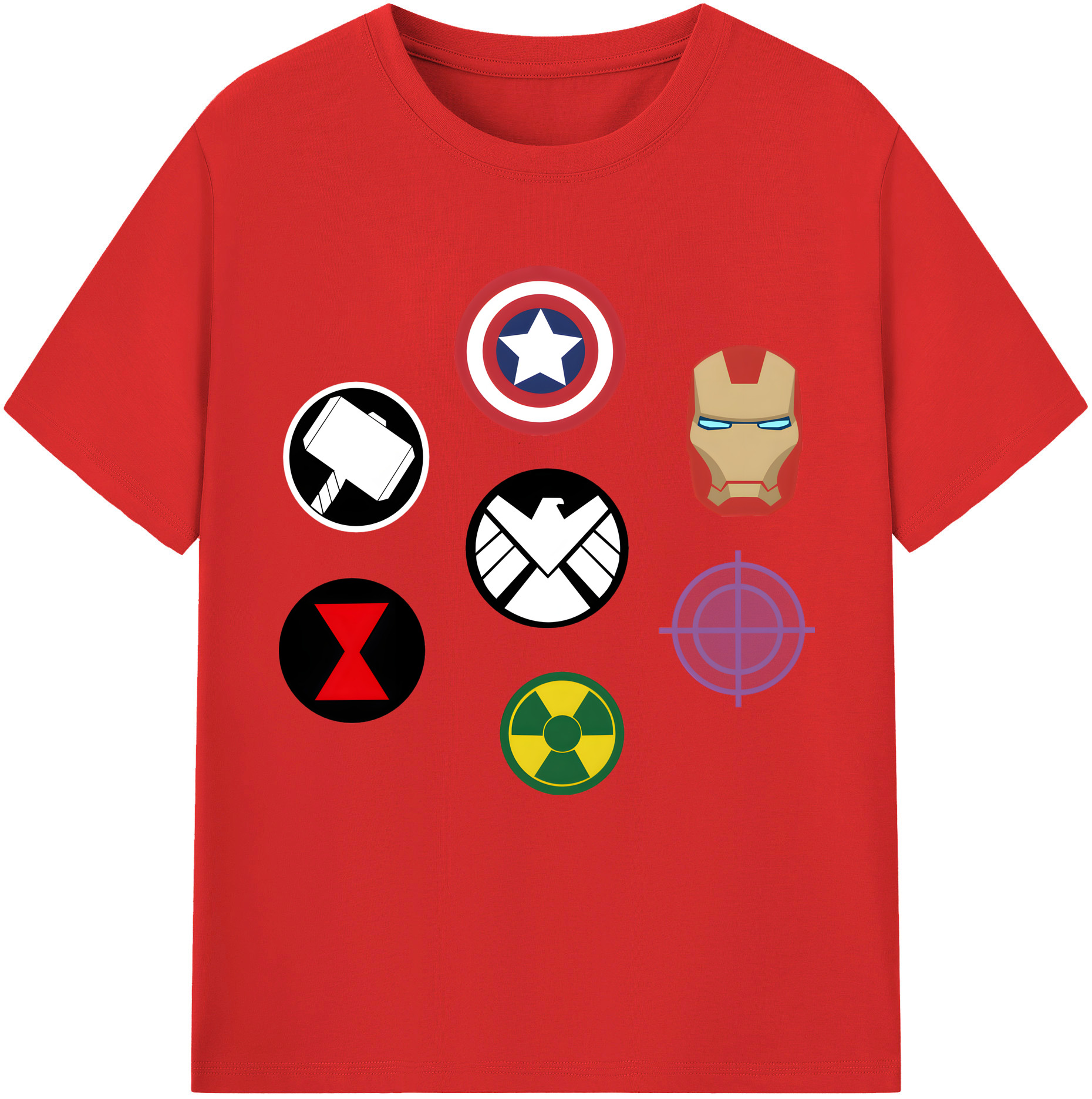 （画像用） アベンジャーズ The Avengers レディースカジュアルプリントTシャツ（綿100％）