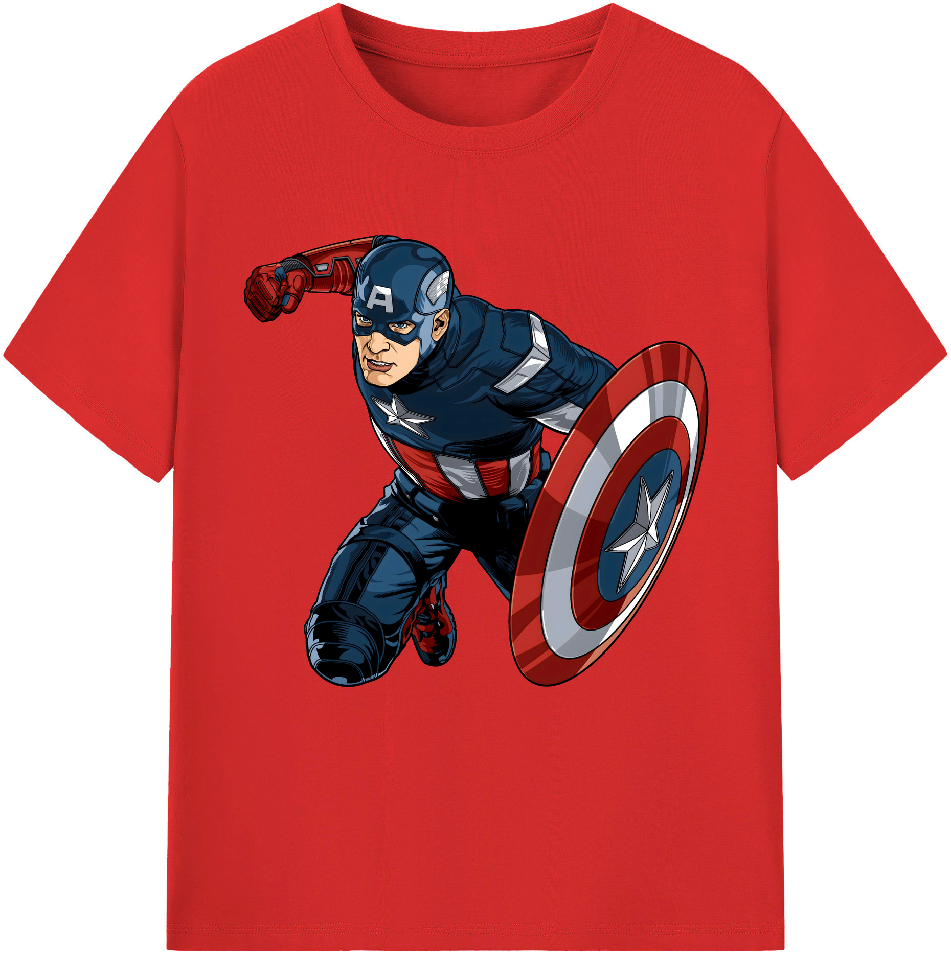 （画像用） アベンジャーズ The Avengers レディースカジュアルプリントTシャツ（綿100％）