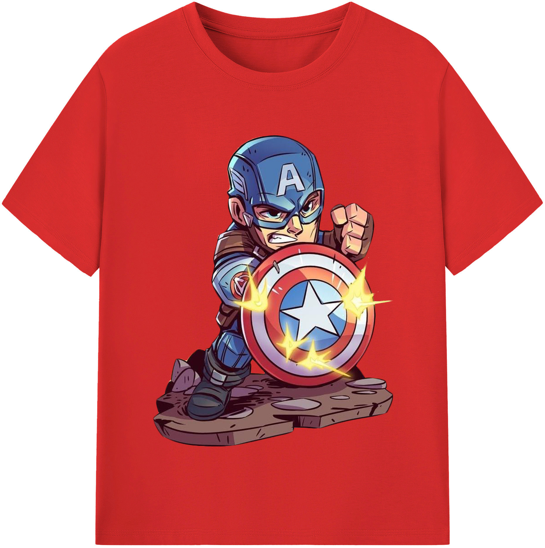 （画像用） アベンジャーズ The Avengers レディースカジュアルプリントTシャツ（綿100％）