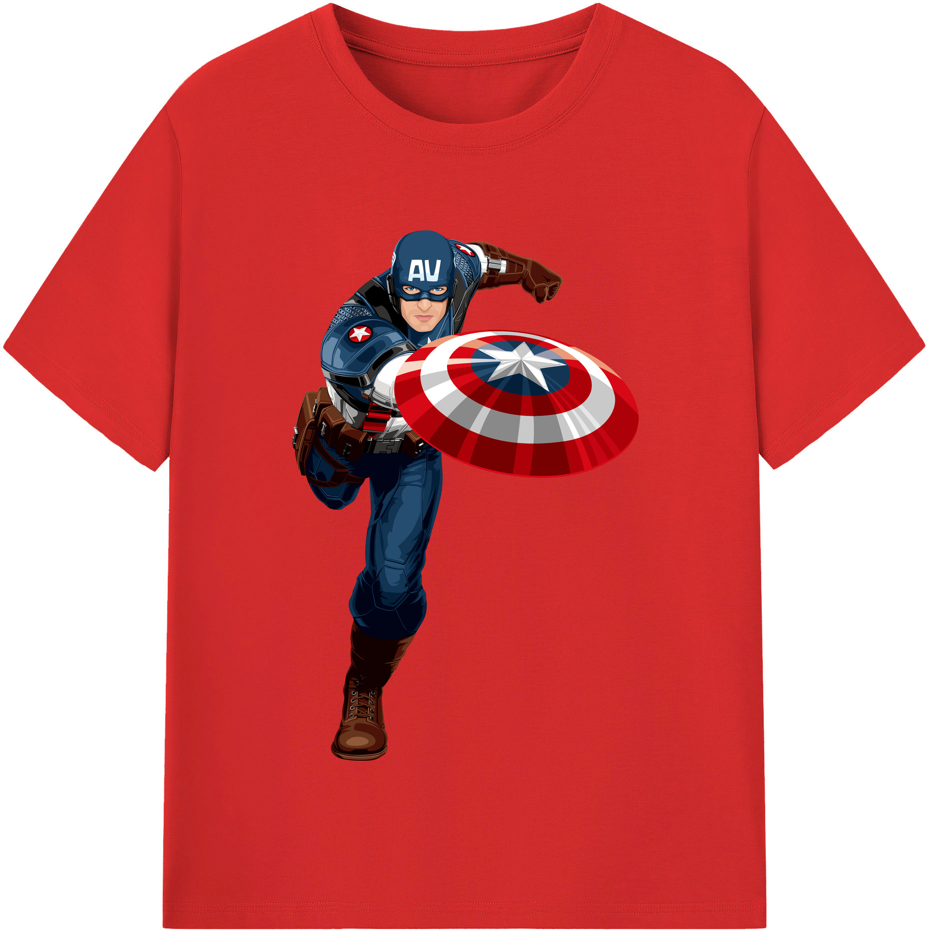 （画像用） アベンジャーズ The Avengers レディースカジュアルプリントTシャツ（綿100％）
