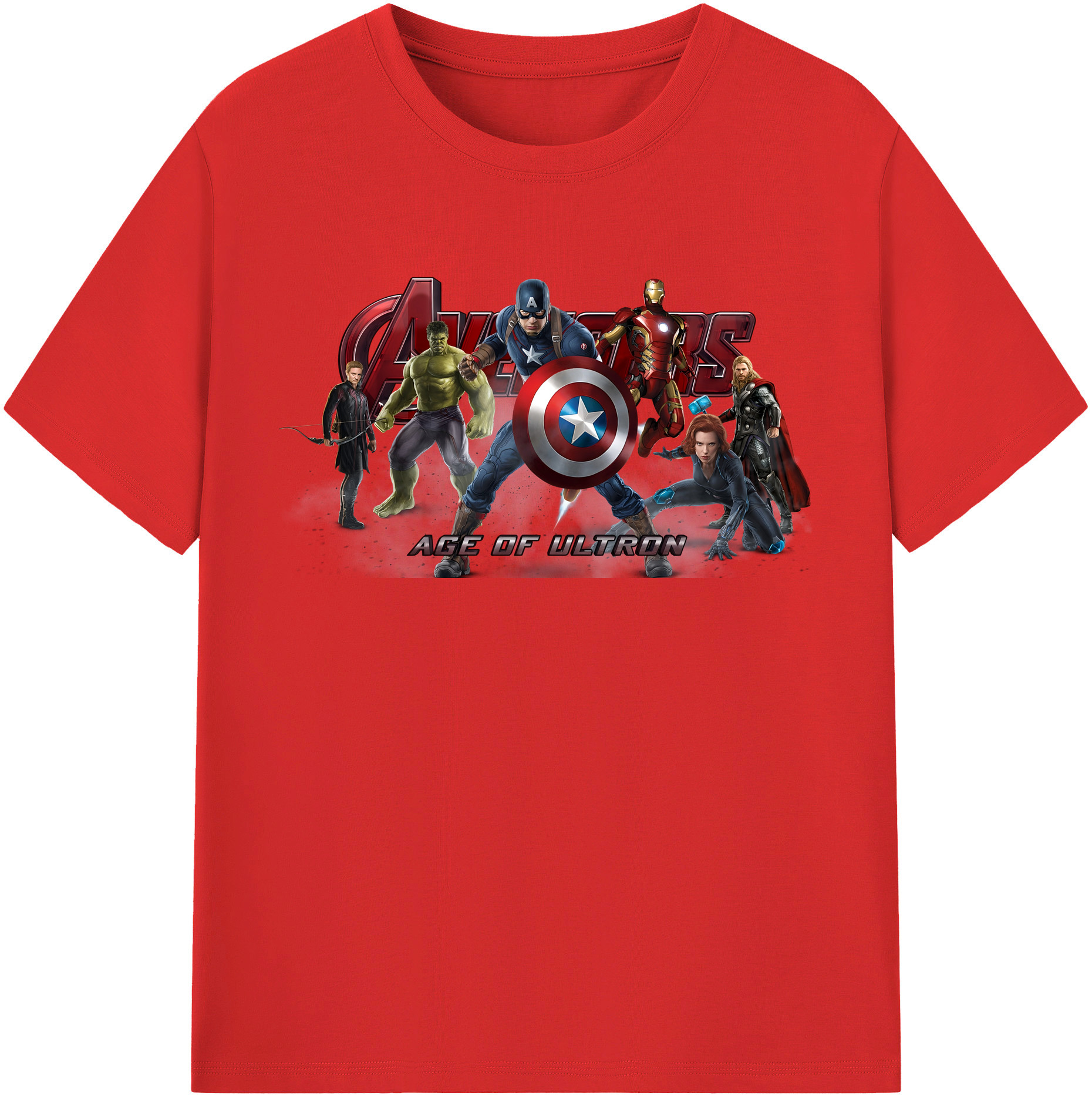 （画像用） アベンジャーズ The Avengers レディースカジュアルプリントTシャツ（綿100％）