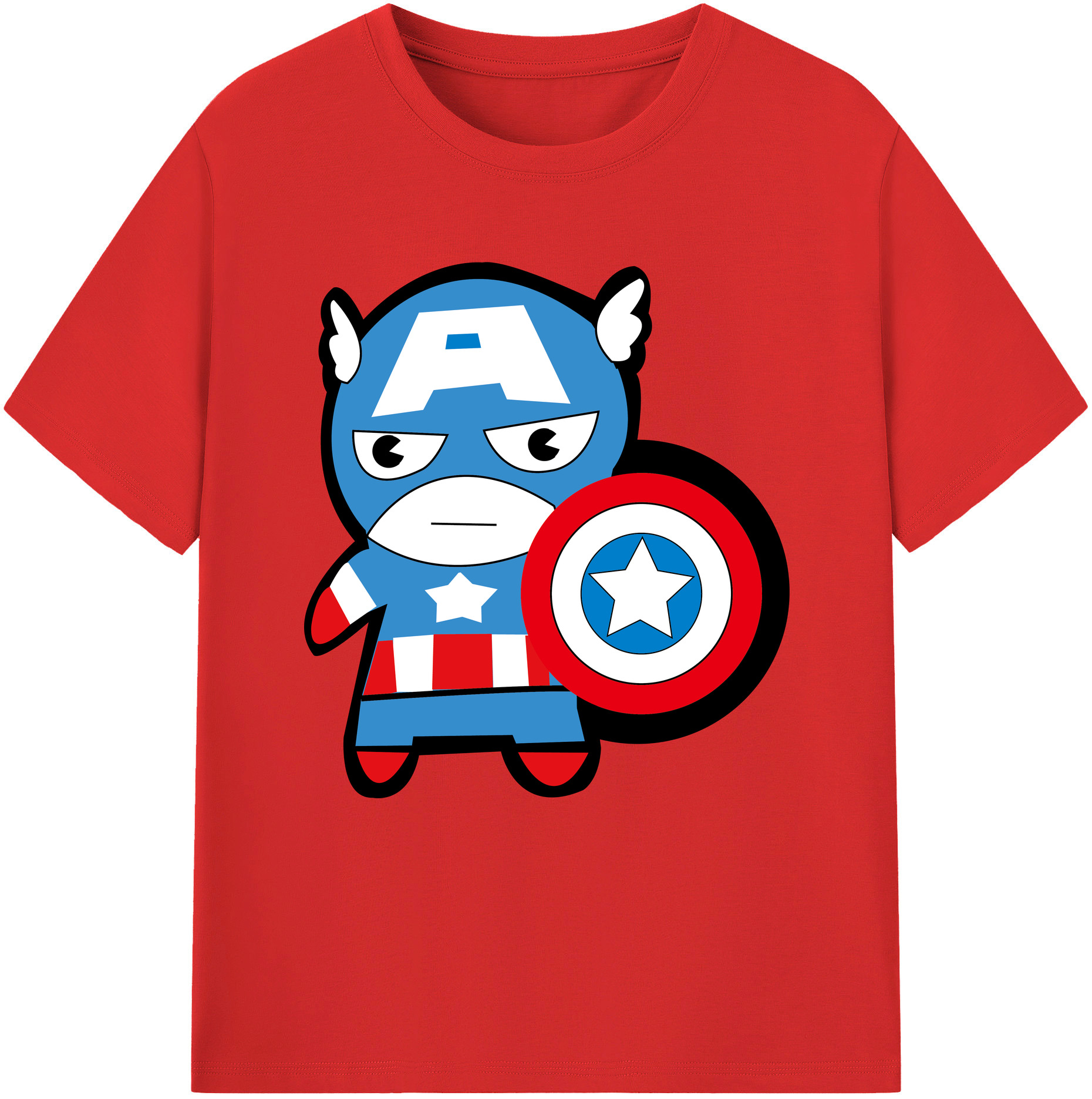 （画像用） アベンジャーズ The Avengers レディースカジュアルプリントTシャツ（綿100％）