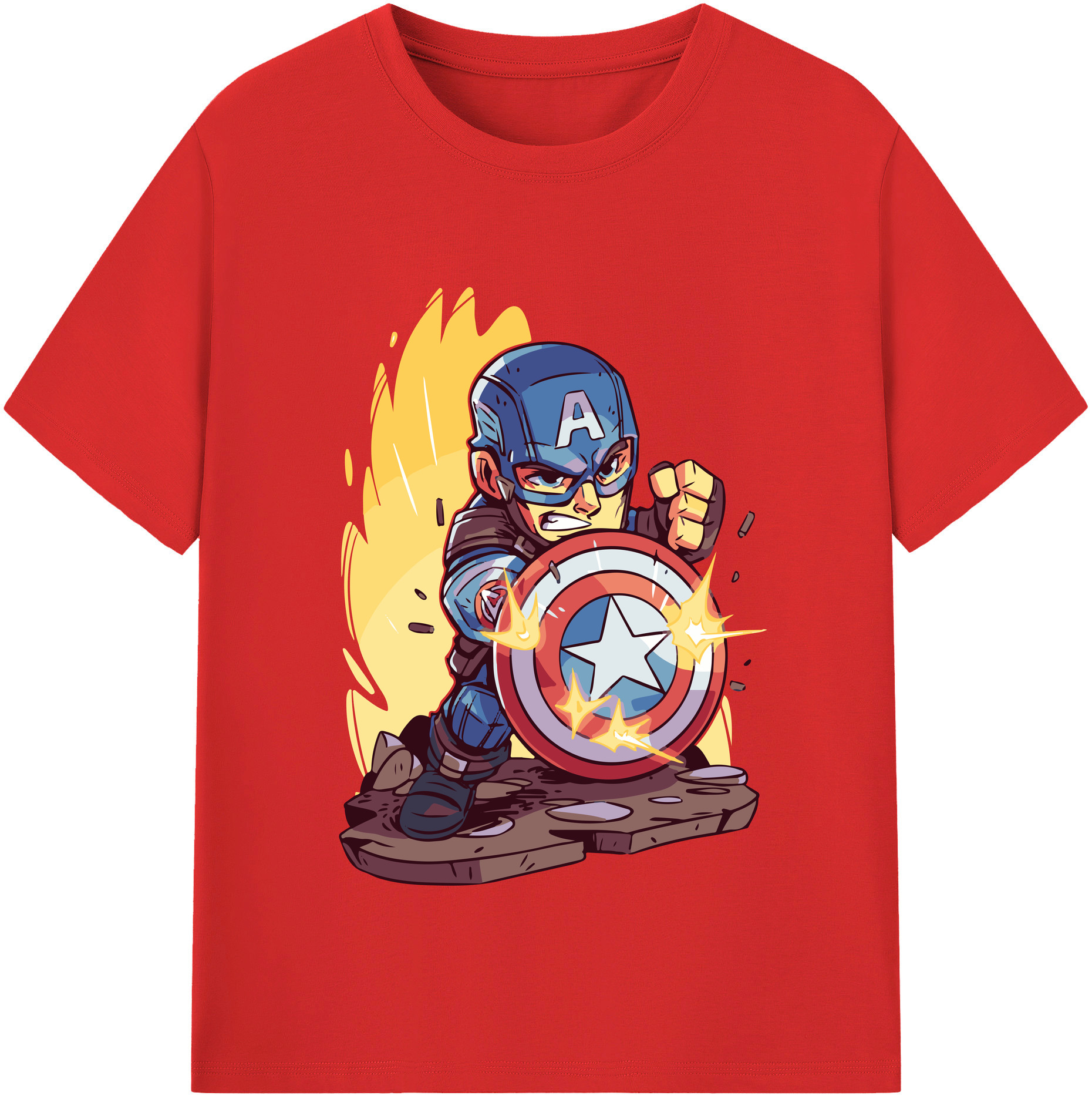 （画像用） アベンジャーズ The Avengers レディースカジュアルプリントTシャツ（綿100％）