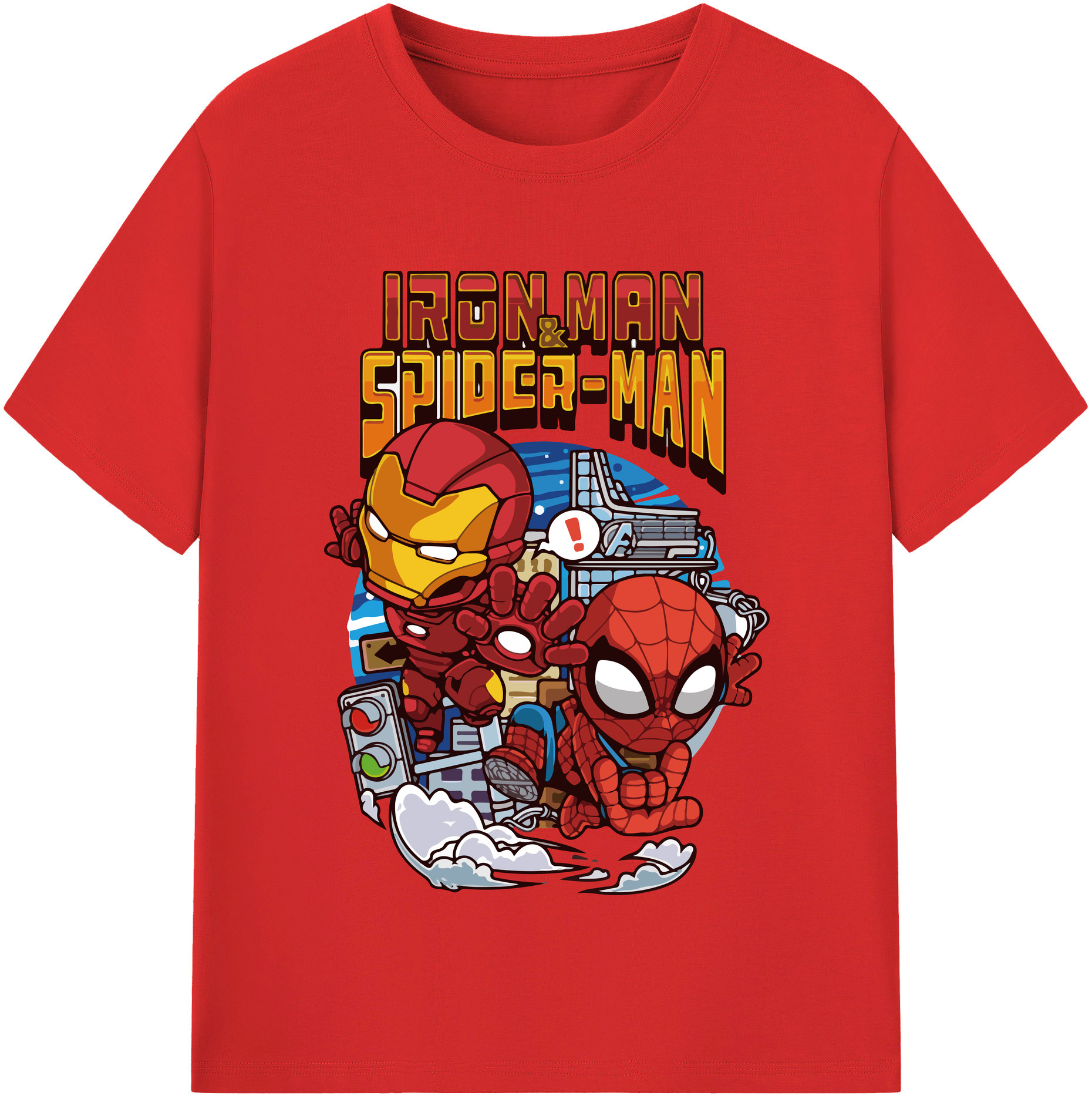 （画像用） アベンジャーズ The Avengers レディースカジュアルプリントTシャツ（綿100％）